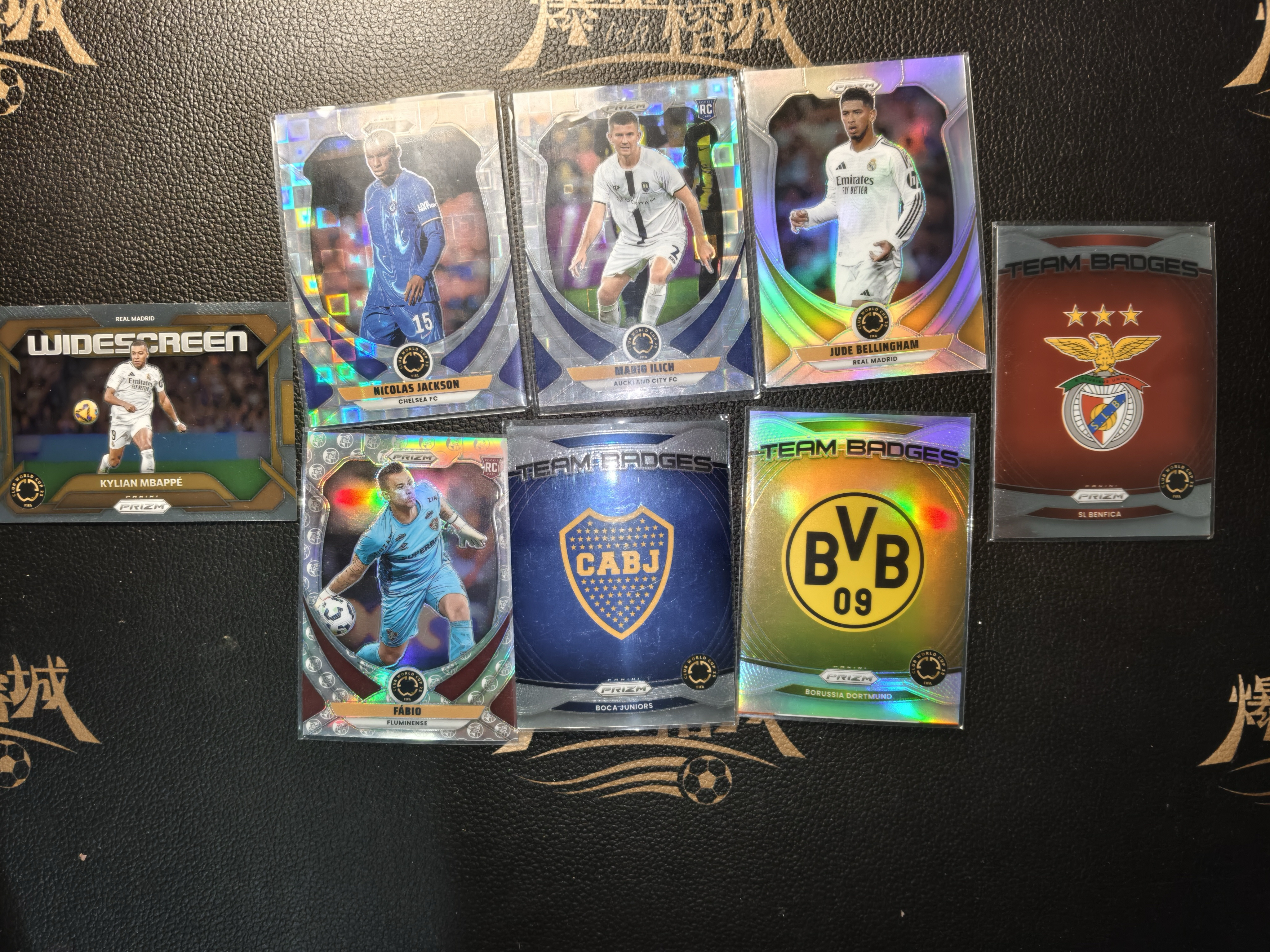 2024-25 Panini Prizm Kylian Mbappe Lottin 世俱杯 队徽 好人 折射 姆巴佩 贝林厄姆 多特蒙德 本菲卡 博卡青年 卡品如图 微瑕 包包