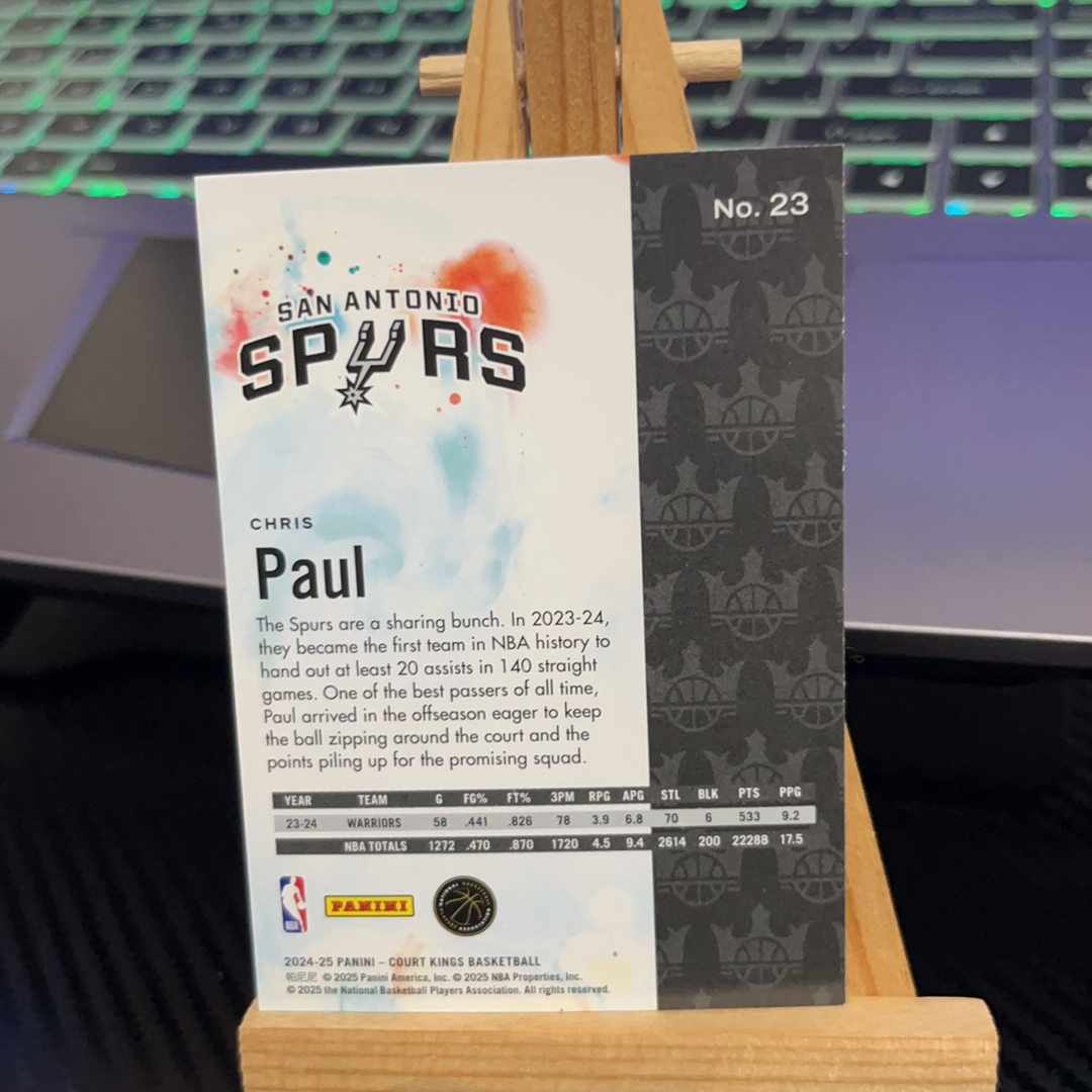 2024-25 Panini Court Kings Chris Paul 克里斯 保罗 马刺 油画系列 卡品如图 凑图必备 值得收藏!免费代卖!