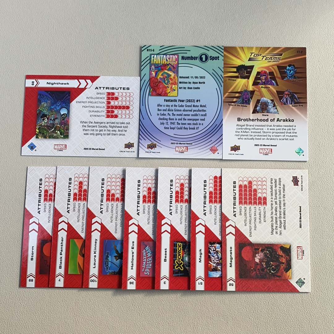 【弈卡代拍】2022-2023 Upper Deck Marvel (MCU) Annual年鉴 漫威 漫画年度盒 普卡 特卡 帆布 闪卡 打包 品相如图 凑套必备 无理