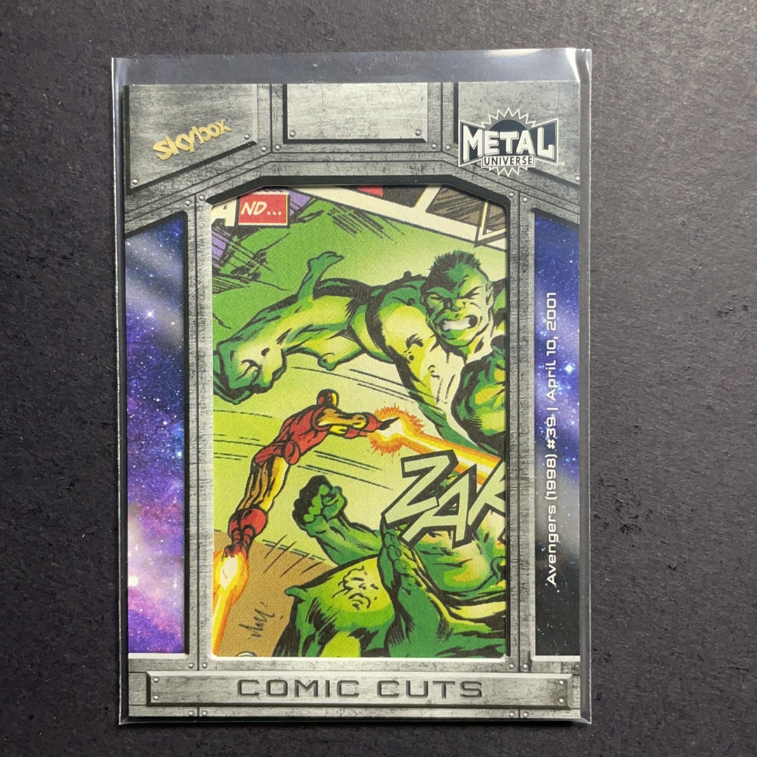 2024 SkyBox Marvel (MCU) 复仇者联盟 钢铁侠 绿巨人 复仇者联盟#39 2001年 漫画切割特卡65编 2024 UD漫威漫画Metal Universe复联系列 粉条代拍