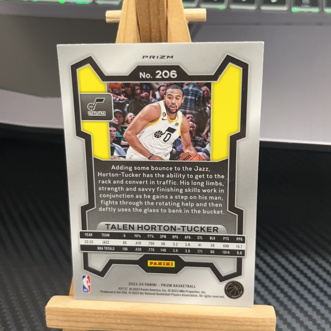 2023-24 Panini Prizm Talen Horton-Tucker 塔克 爵士 银折 折射 prizm系列 pz 卡品如图 凑图必备 值得收藏!免费代卖!