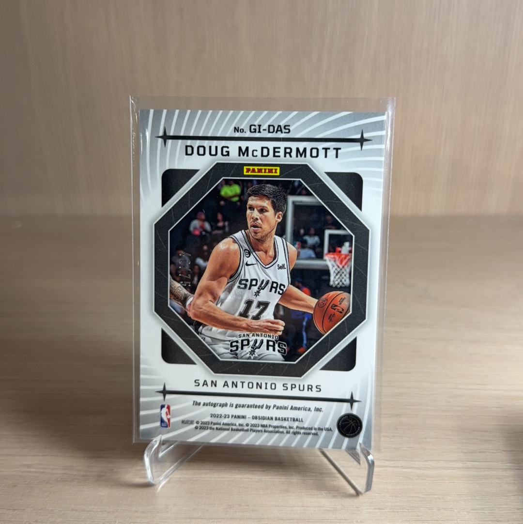 2022-23 Panini Obsidian Doug McDermott 【免费代卖】黑曜石 马刺 道格 迈克德莫特 签字 /75编 折射 卡品如图 值得收藏..!