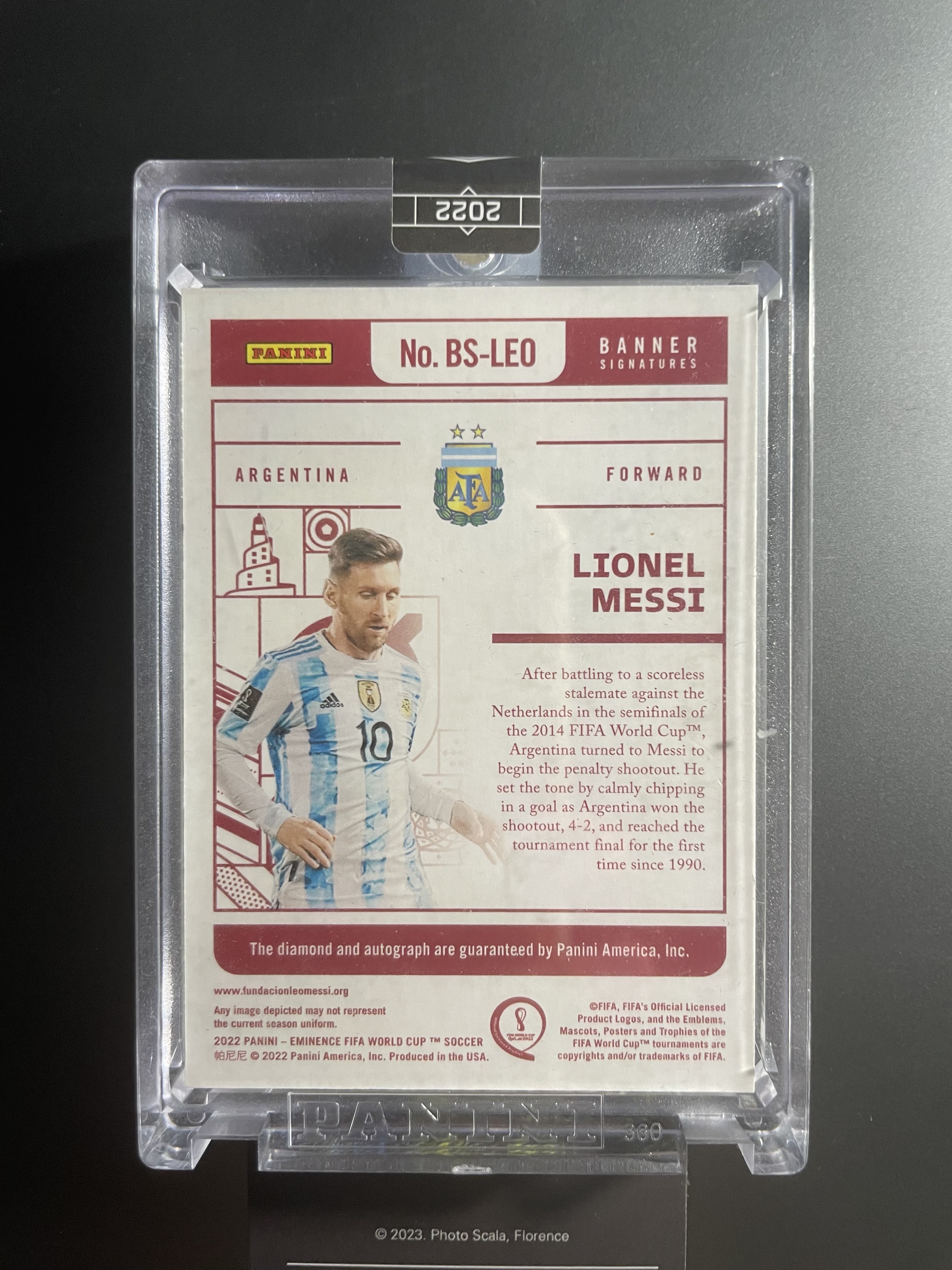 2022 Panini Eminence Lionel Messi 世界杯 大真金 阿根廷 卡签 钻石 签字 /10编 球王 GOAT 莱奥 ...