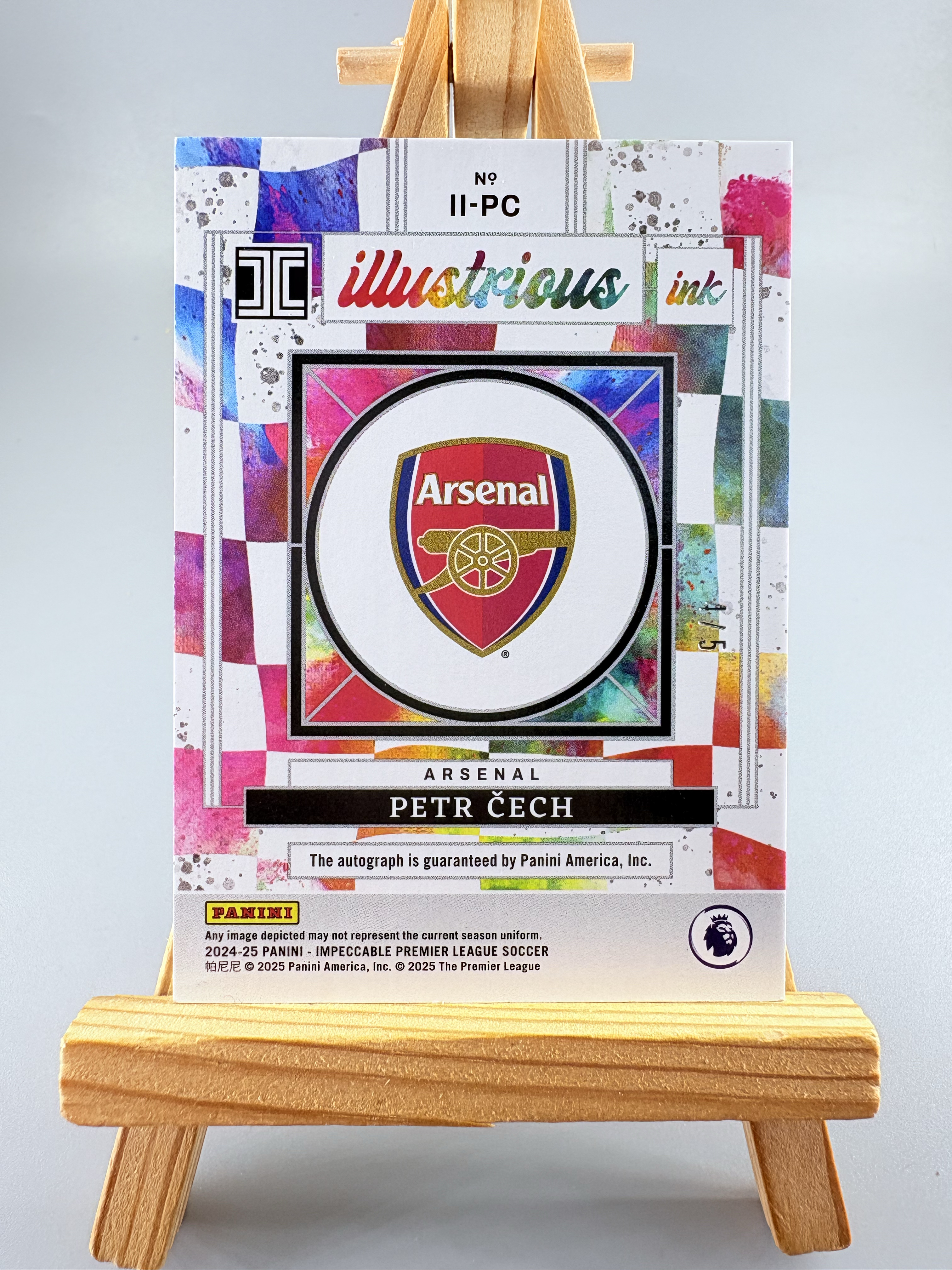 2024-25 Panini Impeccable Cech 【缪斯球星卡】切赫 5编 切尔西 阿森纳 捷克 帕尼尼 小真金 杰出ink签 4/5 sp 卡品如图afc05