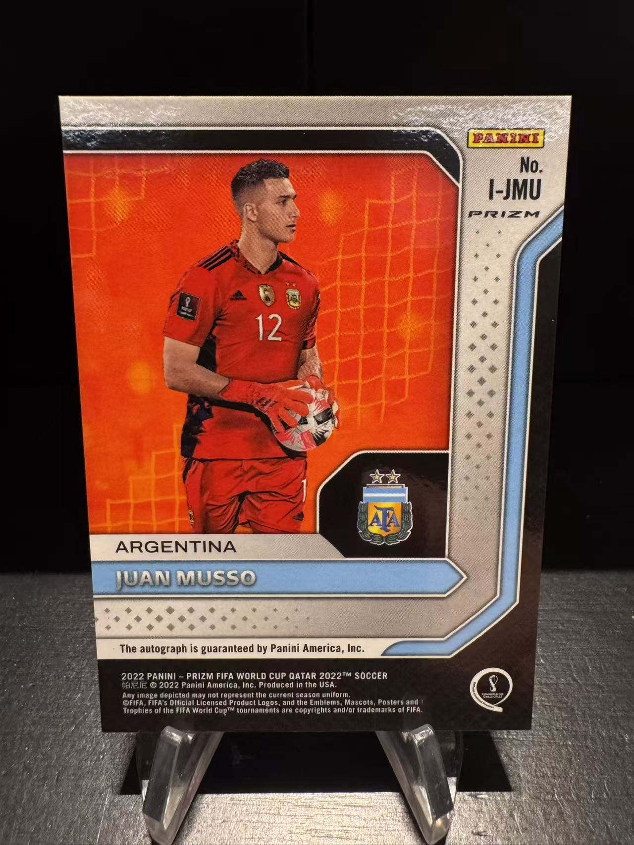 龖2022 Panini Prizm world cup世界杯 阿根廷 穆索(Juan Musso) 意甲 亚特兰大 签字 INK签 脉冲折 卡品如图 MJ002L