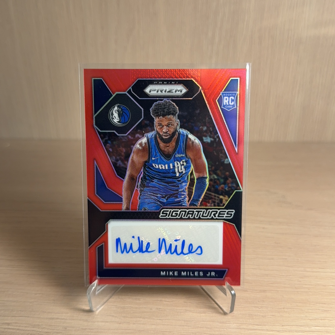 2023-24 Panini Prizm MIKE MILES RC 【免费代卖】独行侠 新秀 RC 小迈克 迈尔斯 /99编 PZ PRIZM 签字 贴签 红圈圈 折射 卡品如图 值得收藏…