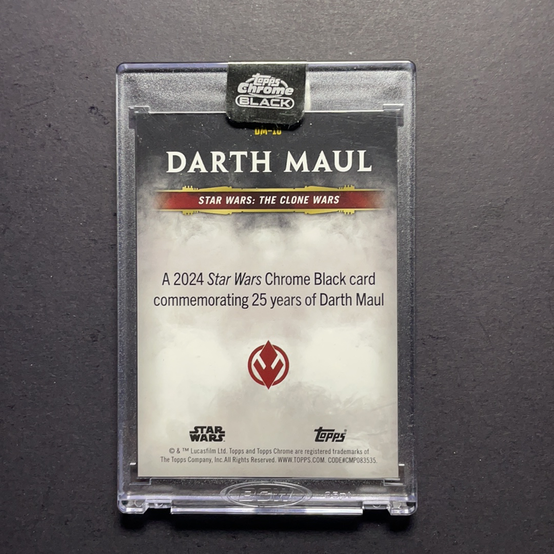 2025 Topps Star Wars 星球大战 达斯摩尔25周年纪念特卡 比例插放原封砖特卡 序号如图2 2024 Topps Chrome星战影视Black黑盒系列