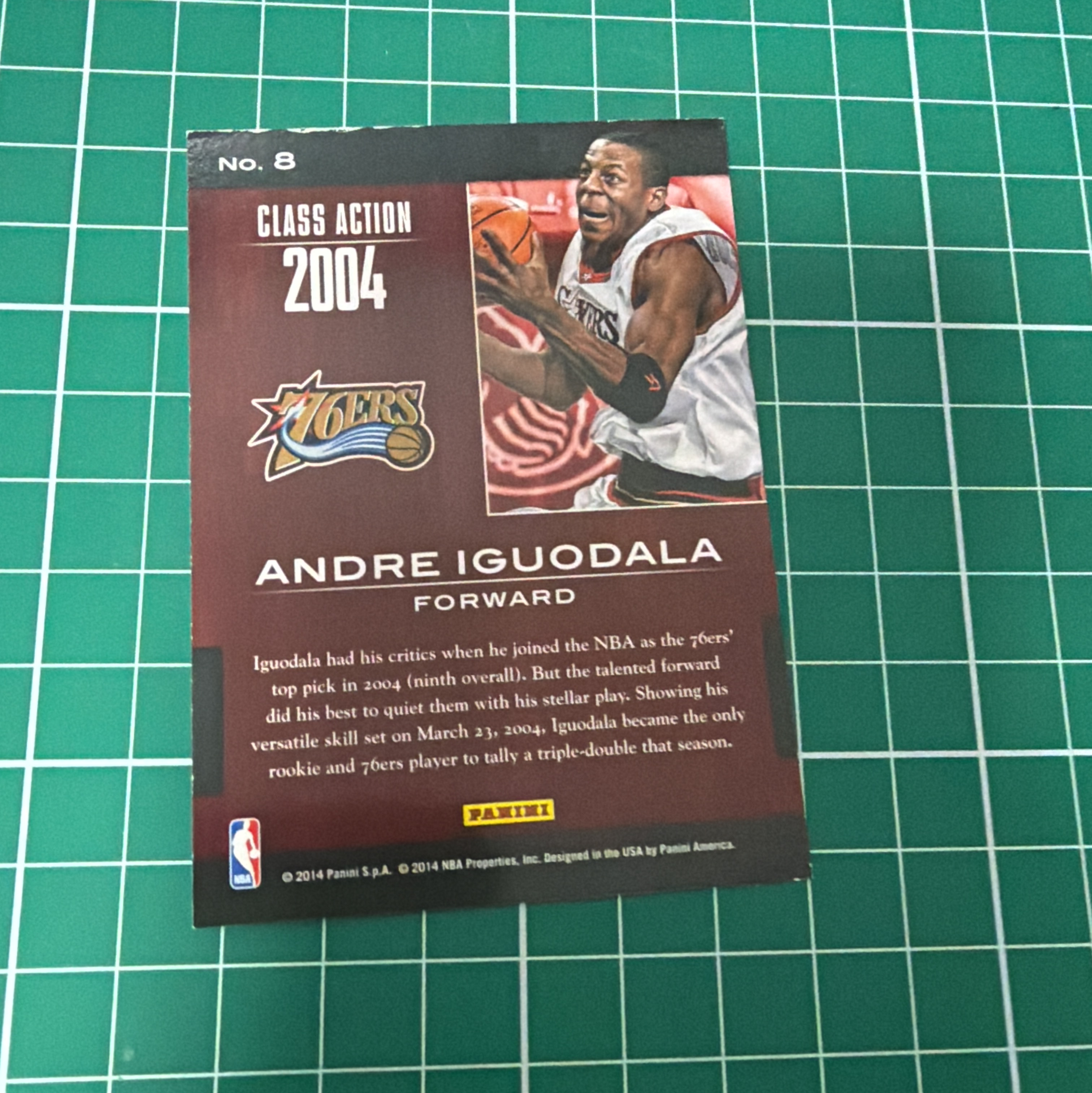 2014-15 Panini S.p.A Andre Iguodala 中雅图/中亚图 安德烈伊戈达拉 一哥 Class Action特卡 闪卡 新秀年选图老卡 绝版卡 稀有大比例