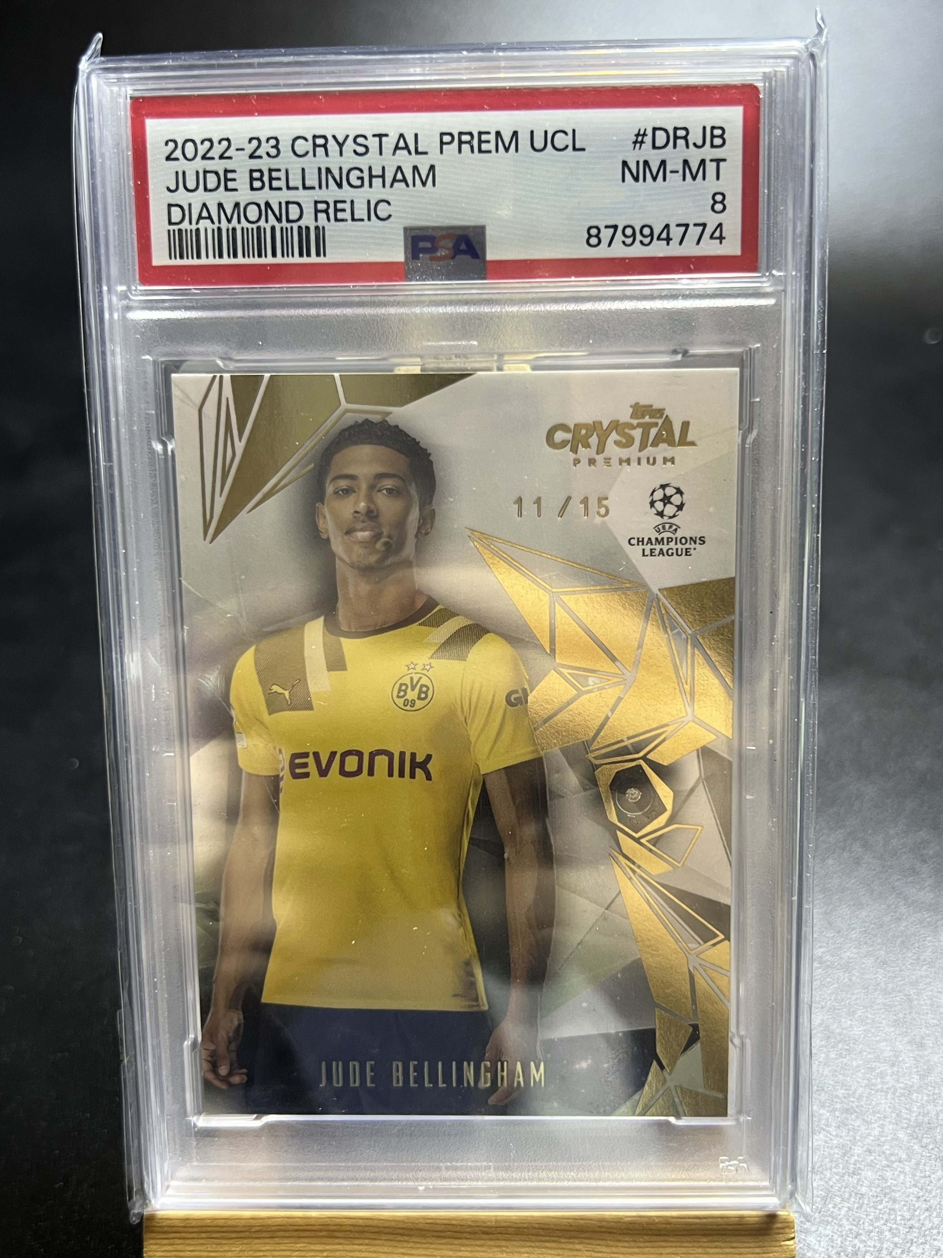 2022-23 Panini crystal Jude Bellingham 祖德 贝林厄姆 贝林汉姆 11/15编 水晶 钻石 特卡 PSA 8 评级卡 多特蒙德 皇马 英格兰 足球 李哥 叉叉拍卖