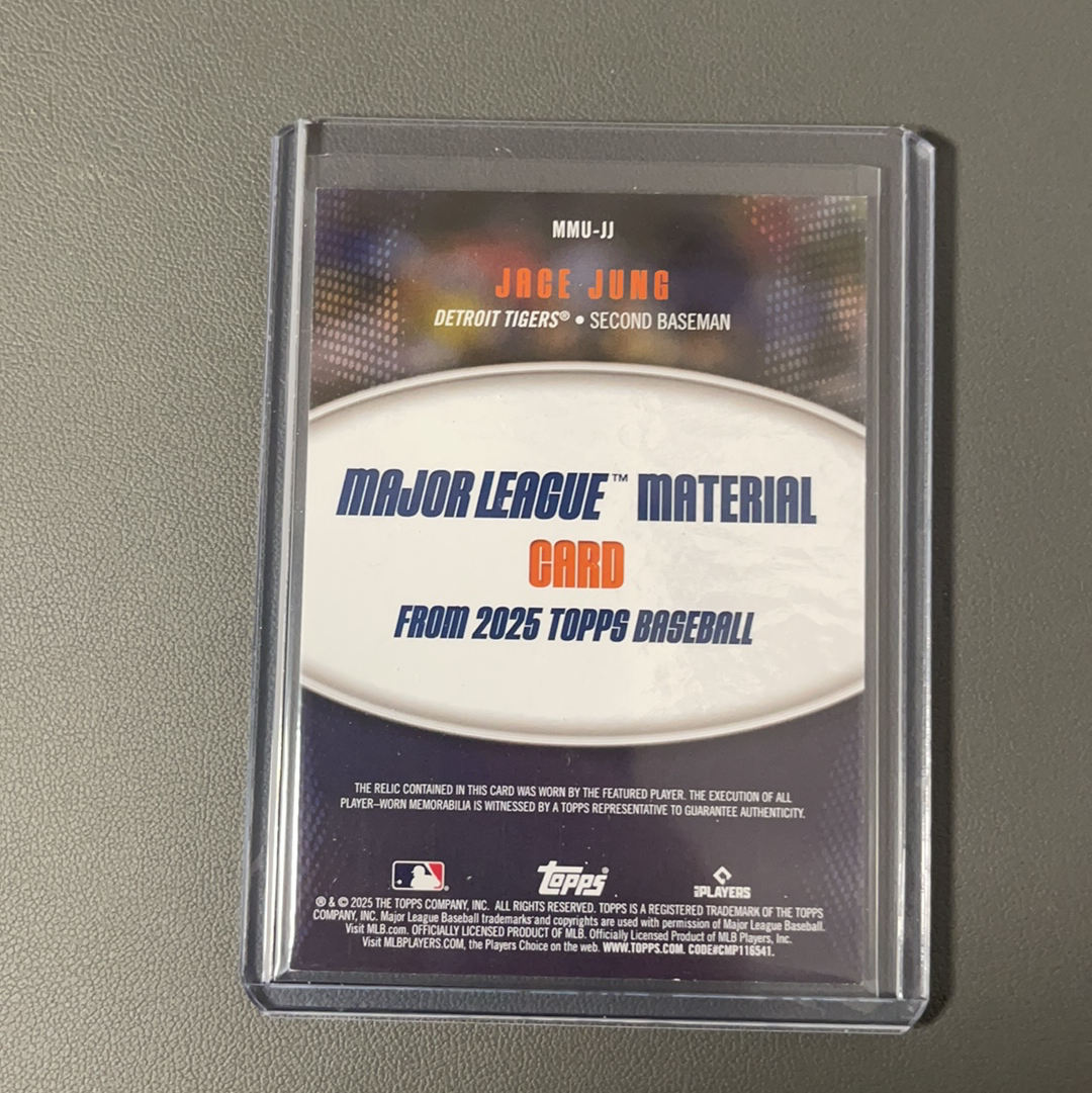 2025 Topps Update Jace Jung RC 约什 荣 老虎 新秀 首轮秀 球衣 GU 【pei】