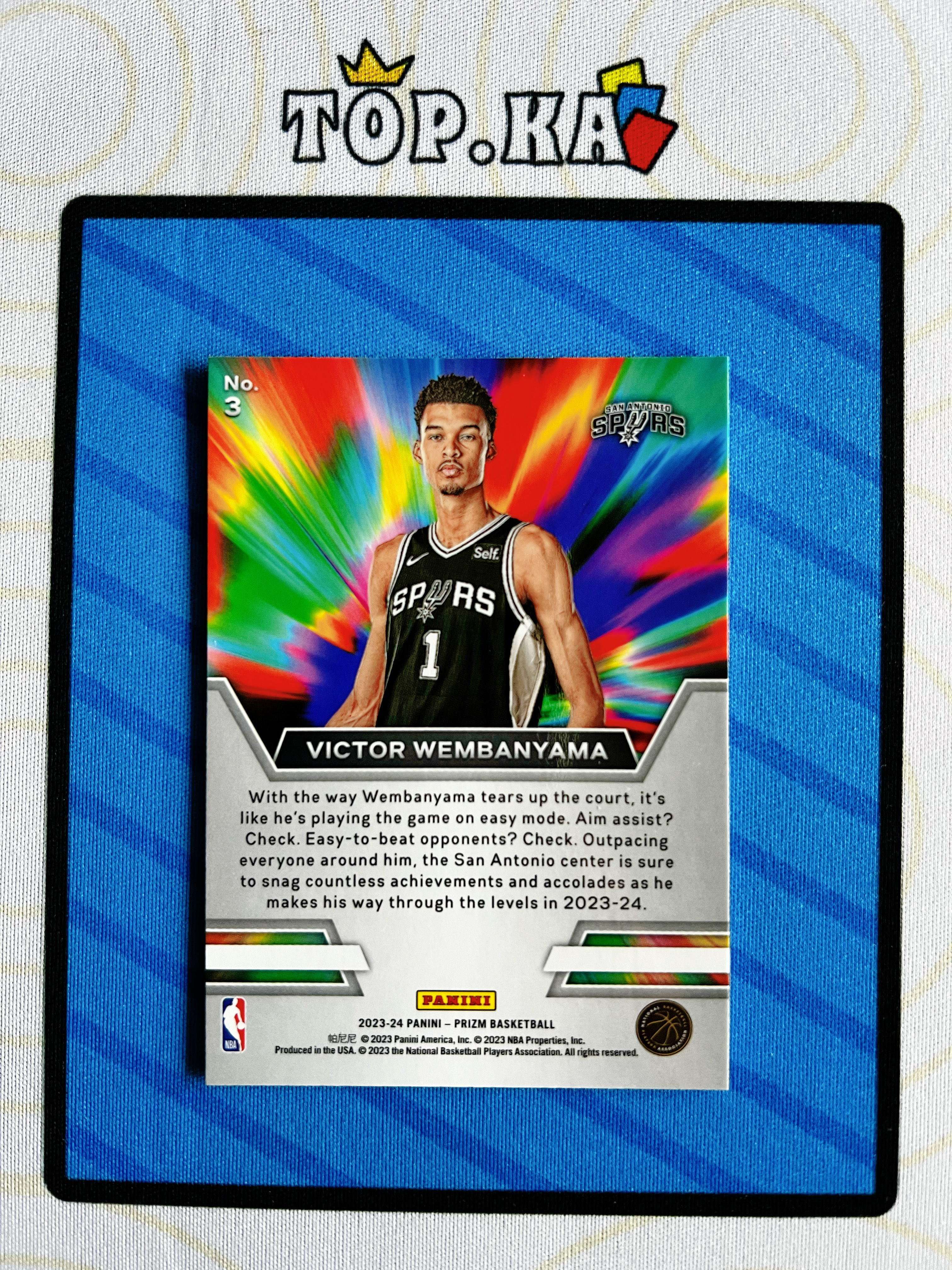 【顶尖卡社】2023-24 Panini Prizm Victor Wembanyama 马刺 秀 文班亚马 新秀RC Instant Impact 特卡 详情看描述 卡品如图【灰】