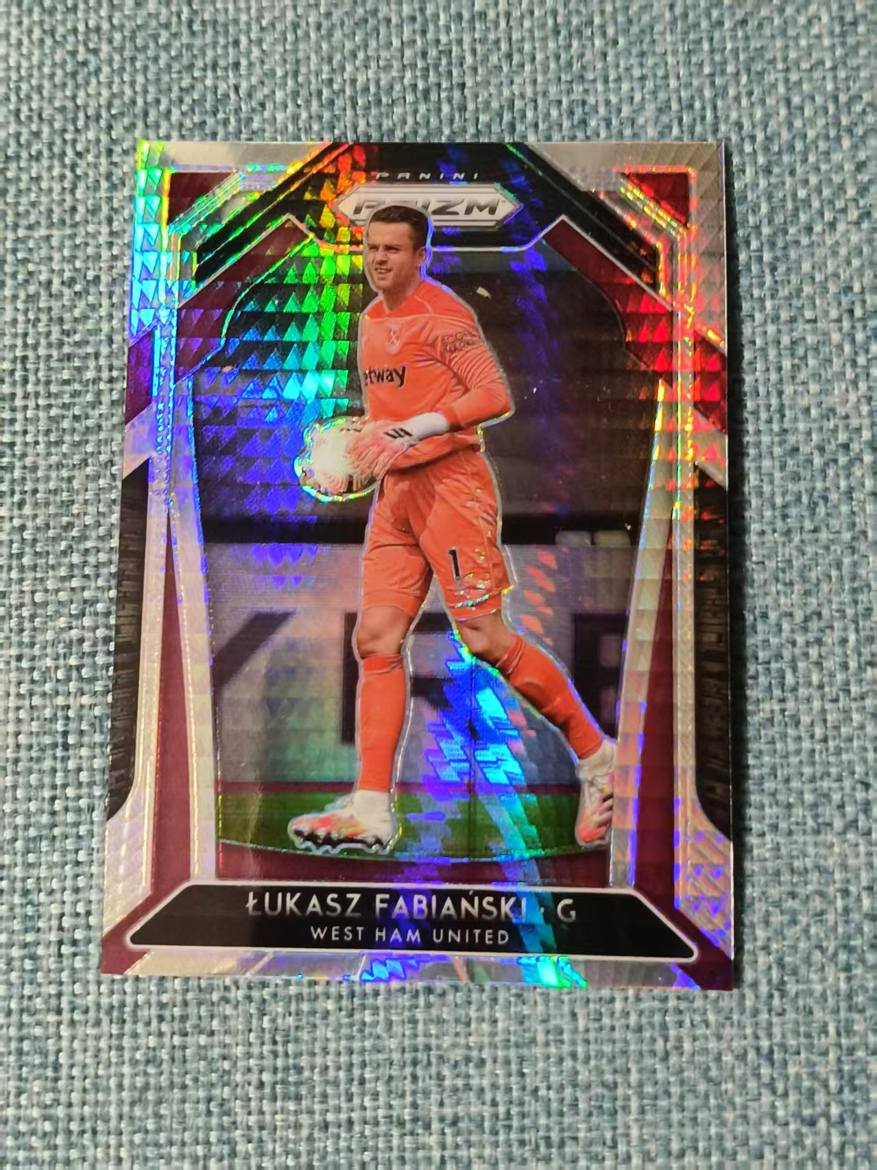 2020-21 Panini Prizm Lukasz Fabianski 帕尼尼英超 prizm 西汉姆 法比安斯基 脉冲 hyper 折射