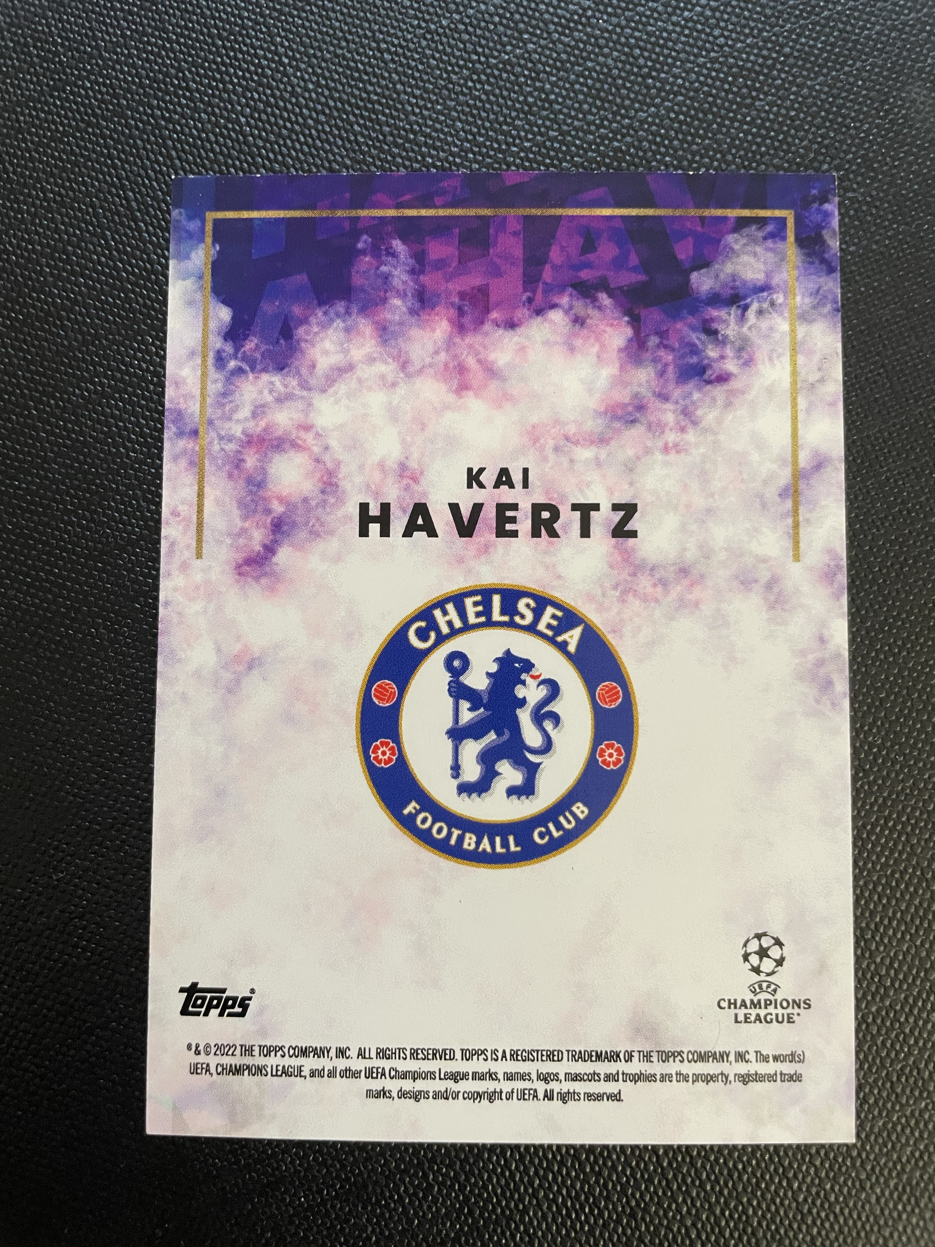 2022 Topps Mourinho Kai Havertz 【hellfire拍卖】topps 穆里尼奥白金盒 切尔西 比利时 凯哈弗茨 base 轻微白边介意勿拍 YN