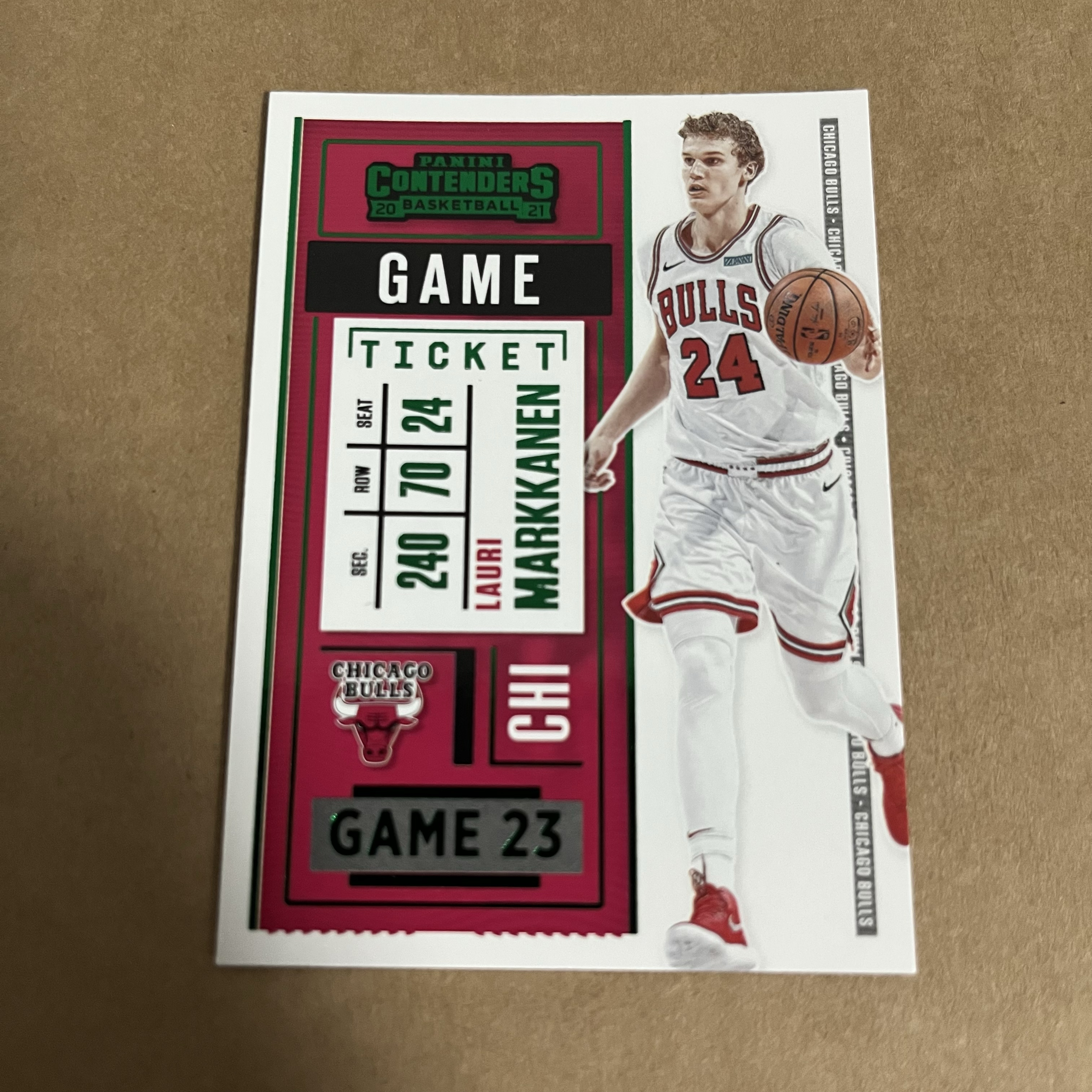 2020-21 Panini Chronicles Lauri Markkanen 【0手续费代卖】劳里 马尔卡宁 公牛 球票 热门球星 专收必备 凑套收藏 可累计#篮球卡