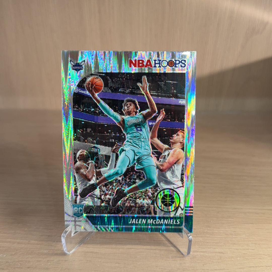 2019-20 Panini NBA Hoops Jalen McDaniels RC 【免费代卖】黄蜂 新秀 RC 杰伦 麦克丹尼尔斯 银折 瀑布折 折射 专收必备 值得收藏!!
