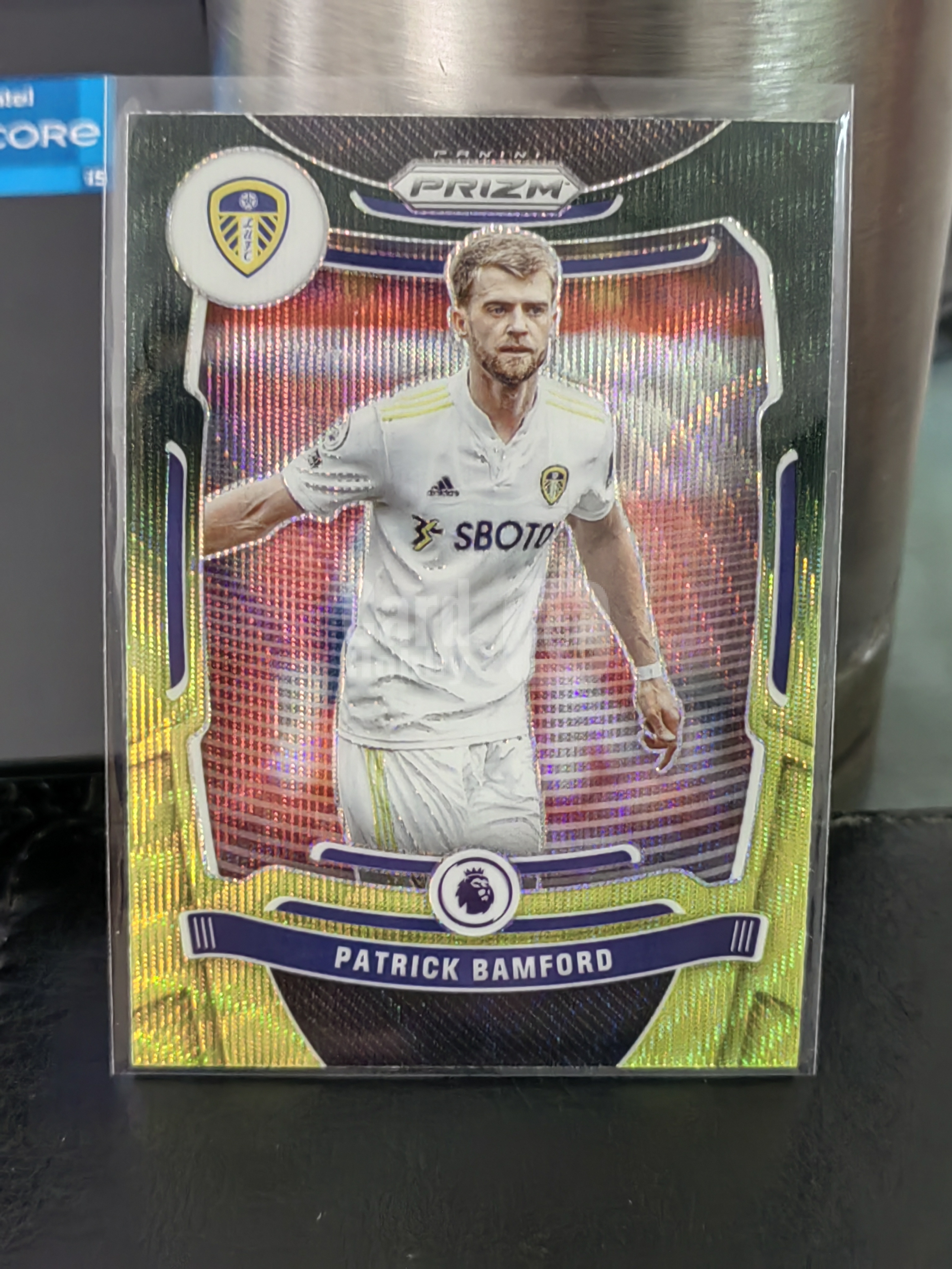 2021-22 Panini Prizm Patrick Bamford PZ 帕特里克 班福德 利兹联 黄绿折 黄瓜折 英超 足 白边白角 不保卡品 卡品如图