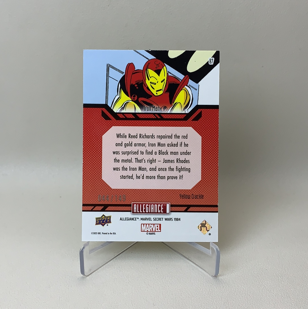 【弈卡代拍】2023 Upper Deck Marvel漫威 Secret Wars 秘密战争大比例 黄碎冰折 Iron Man 钢铁侠 044/149编 品相如图 凑套必备 Gary