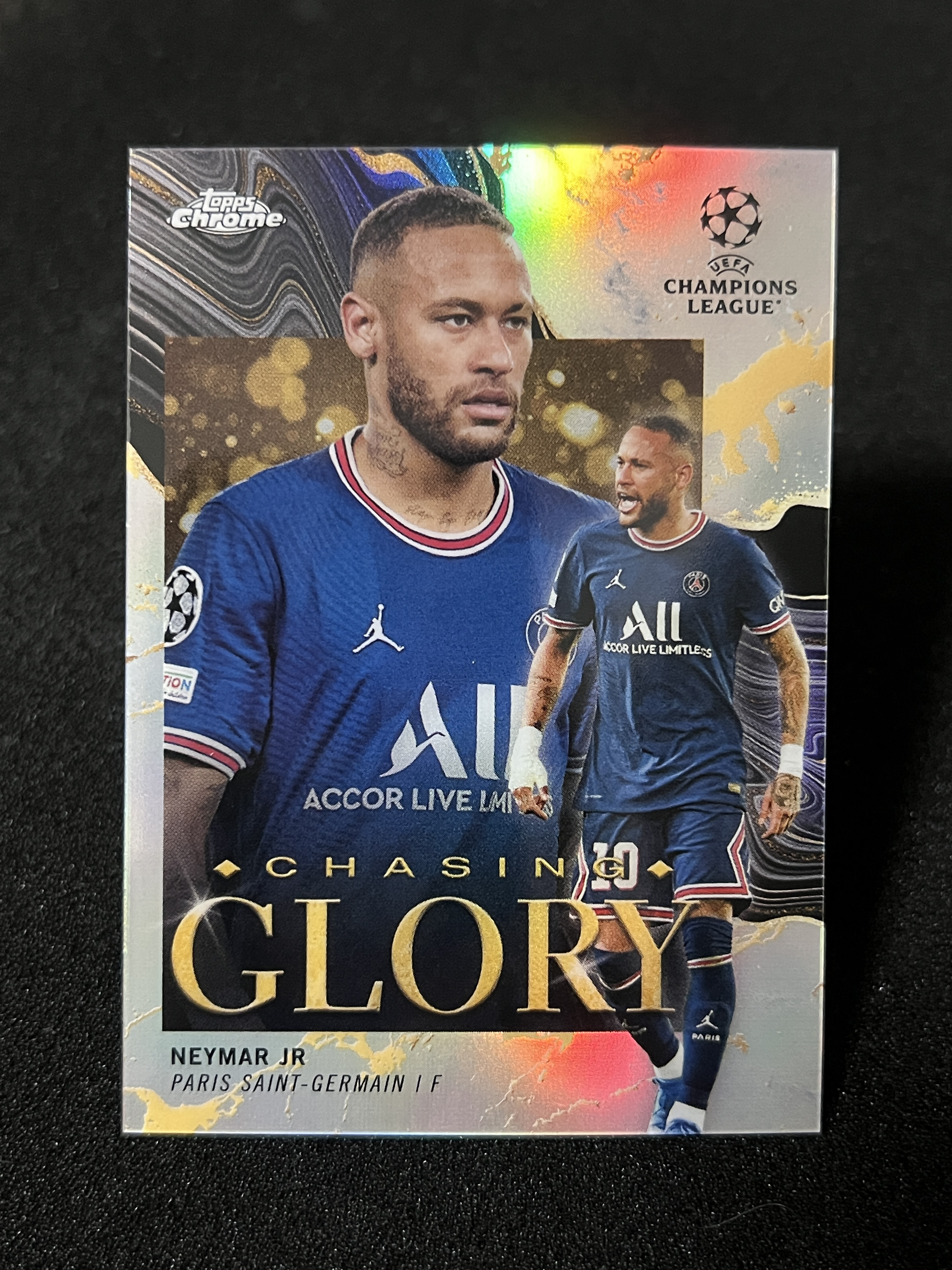 2022 Topps UEFA Champions League Neymar Jr【挂机拍卖】欧冠 巴黎圣日耳曼 内马尔 荣耀特卡 银折 大巴黎 #CG-12 收藏 凑套 卡品如图