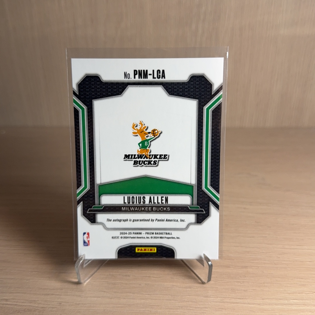 2024-25 Panini Prizm Lucius Allen 【免费代卖】雄鹿 鲁西斯 阿伦 PZ PRIZM 签字 贴签 折射 卡品如图 值得收藏…
