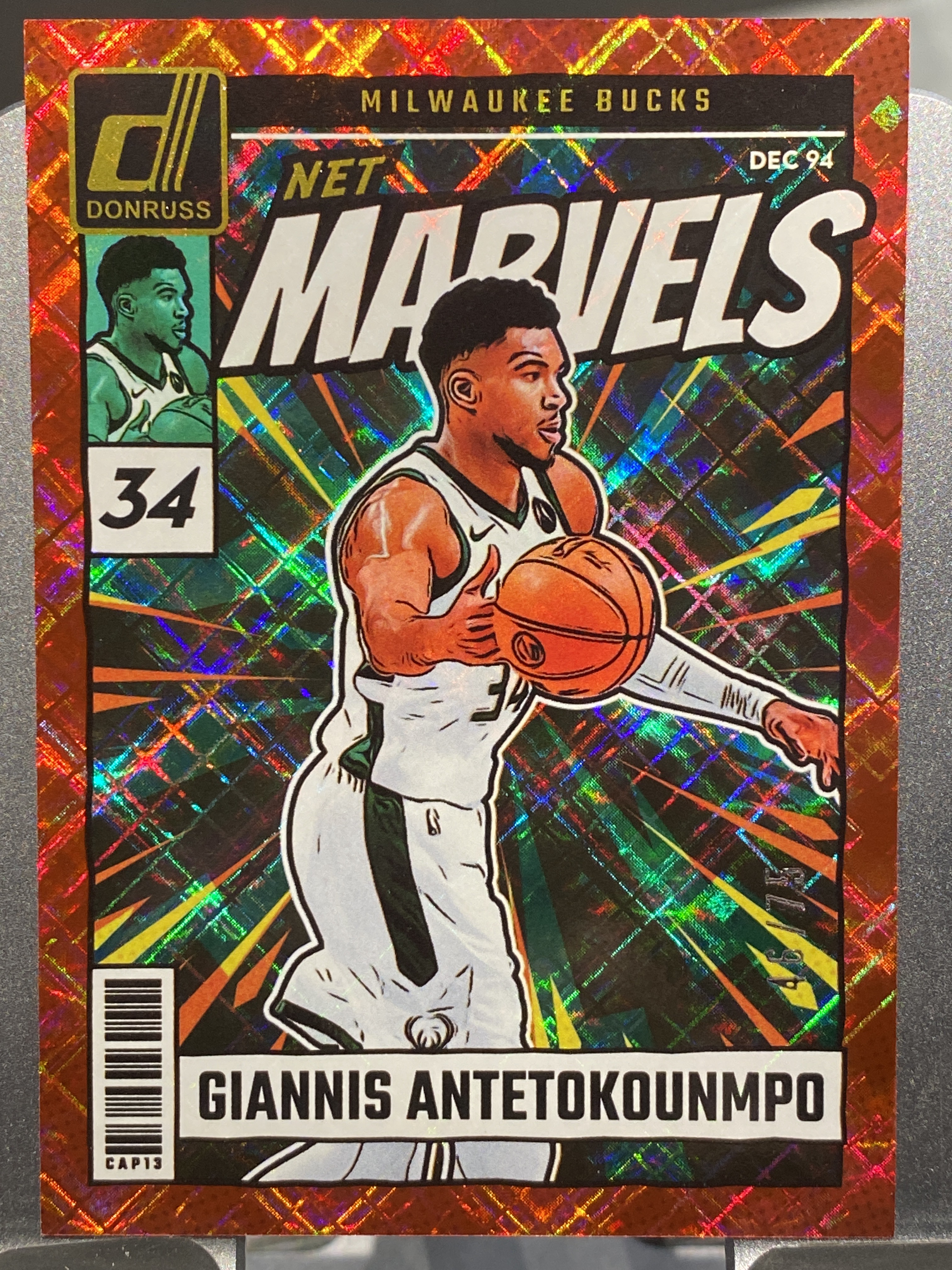 2024-25 【靓星代拍】 Donruss Antetokounmpo Marvels 杜蕾斯 46/75编红钻石折 扬尼斯阿德托昆博 漫威特卡 字母哥 雄鹿 金平行 卡品如图 专收凑套必备 #火
