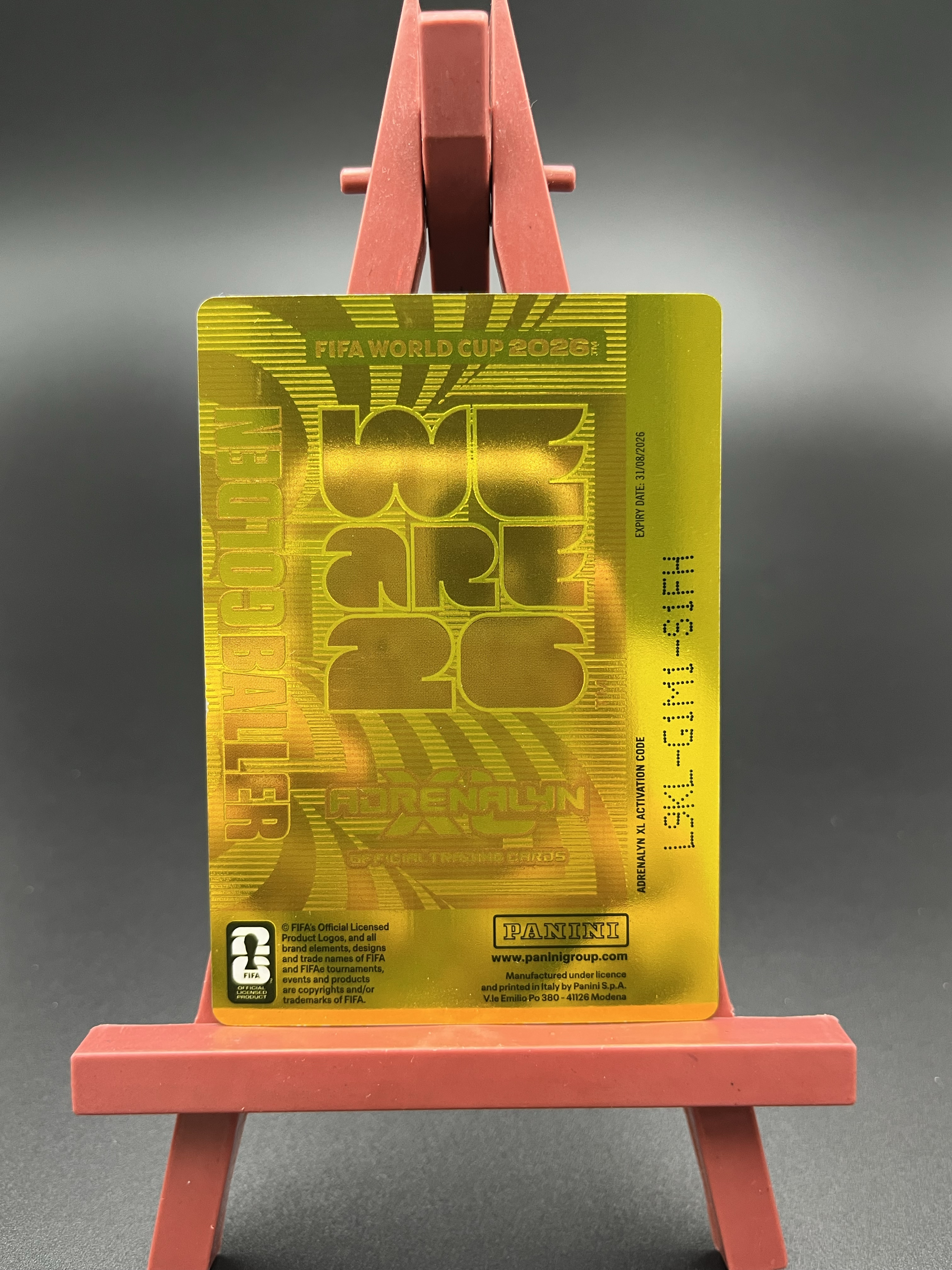 2026 Panini FIFA Adrenalyn XL 世界杯 阿根廷 LIONEL MESSI 里奥 梅西 Golden Baller 金球 特卡 金版 大比例SSP 游戏版 微瑕如图 H822