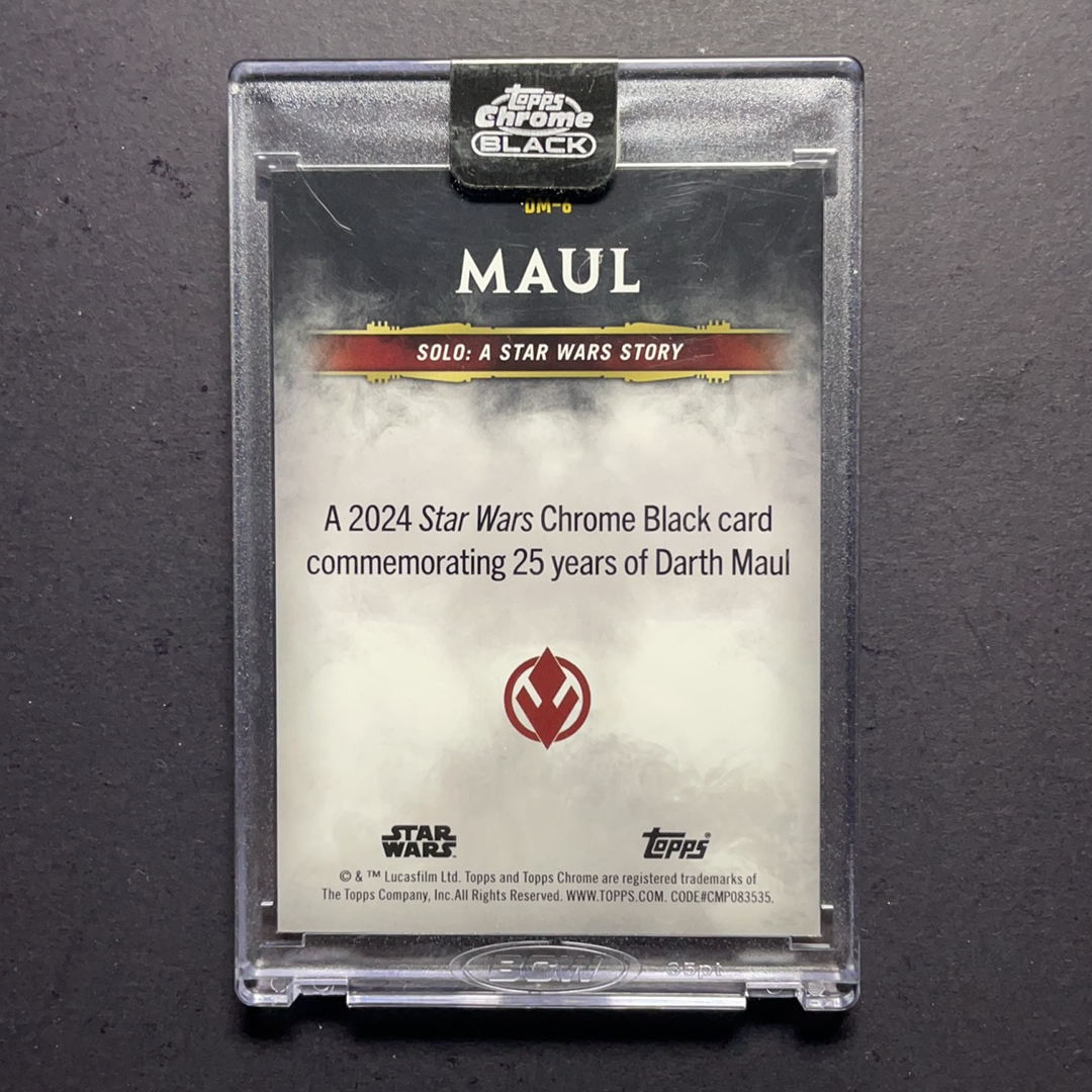 2025 Topps Star Wars 星球大战 达斯摩尔25周年纪念特卡 比例插放原封砖特卡 序号如图2 2024 Topps Chrome星战影视Black黑盒系列