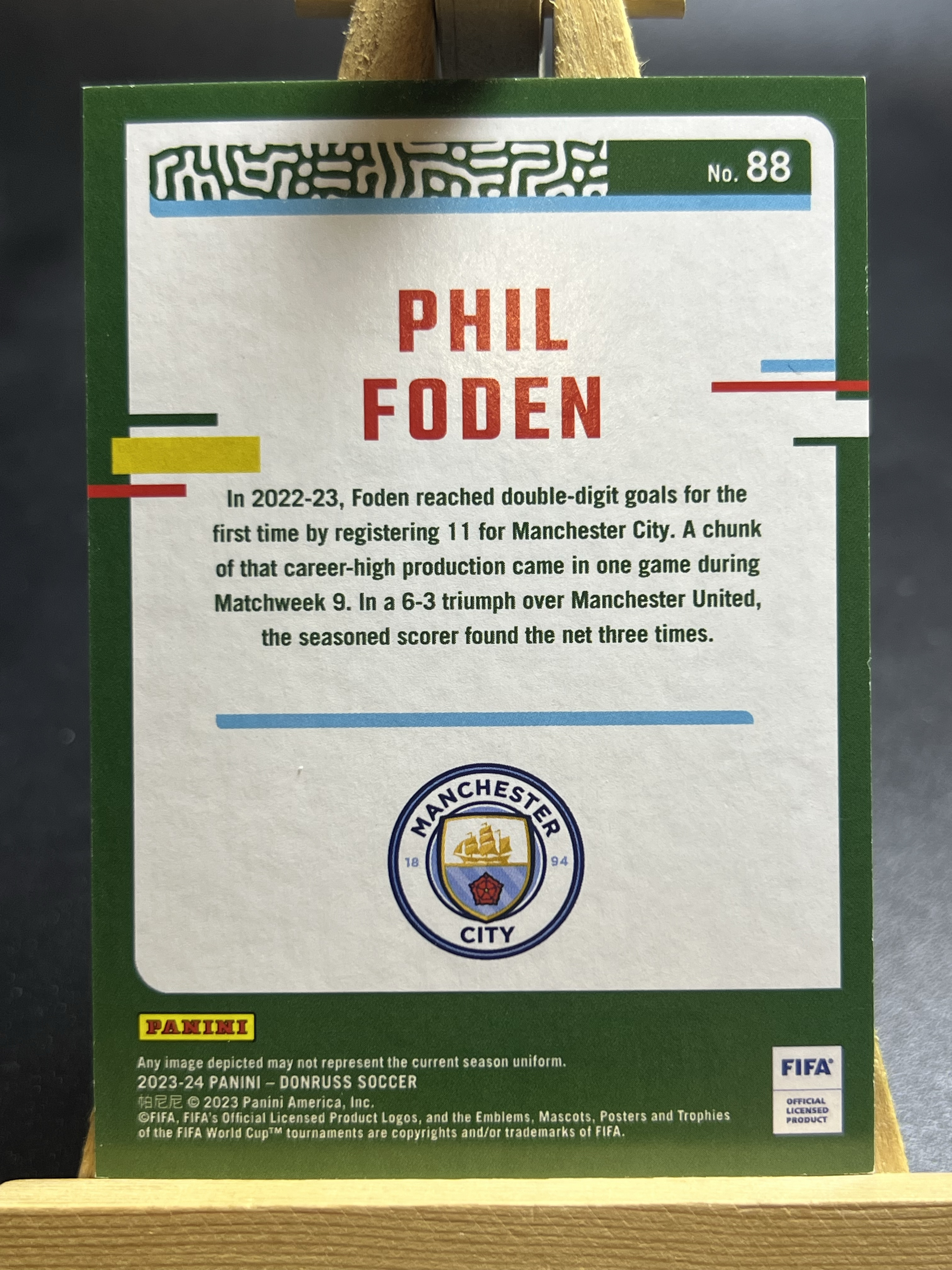 2023-24 Panini Donruss Phil Foden 菲尔福登 英格兰 杜蕾斯 FIFA 青瀑布折 199编 李哥 叉叉拍卖