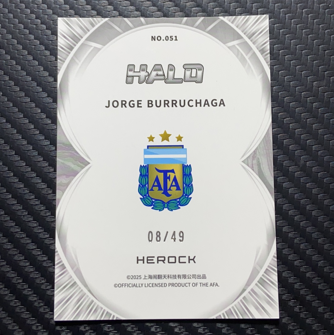 【小牛代拍】2025 Herock Halo Argentina National Jorge Burruchaga 闹翻天 阿根廷国家队盒 布鲁查加 橙折 8/49编 卡品如图(男)