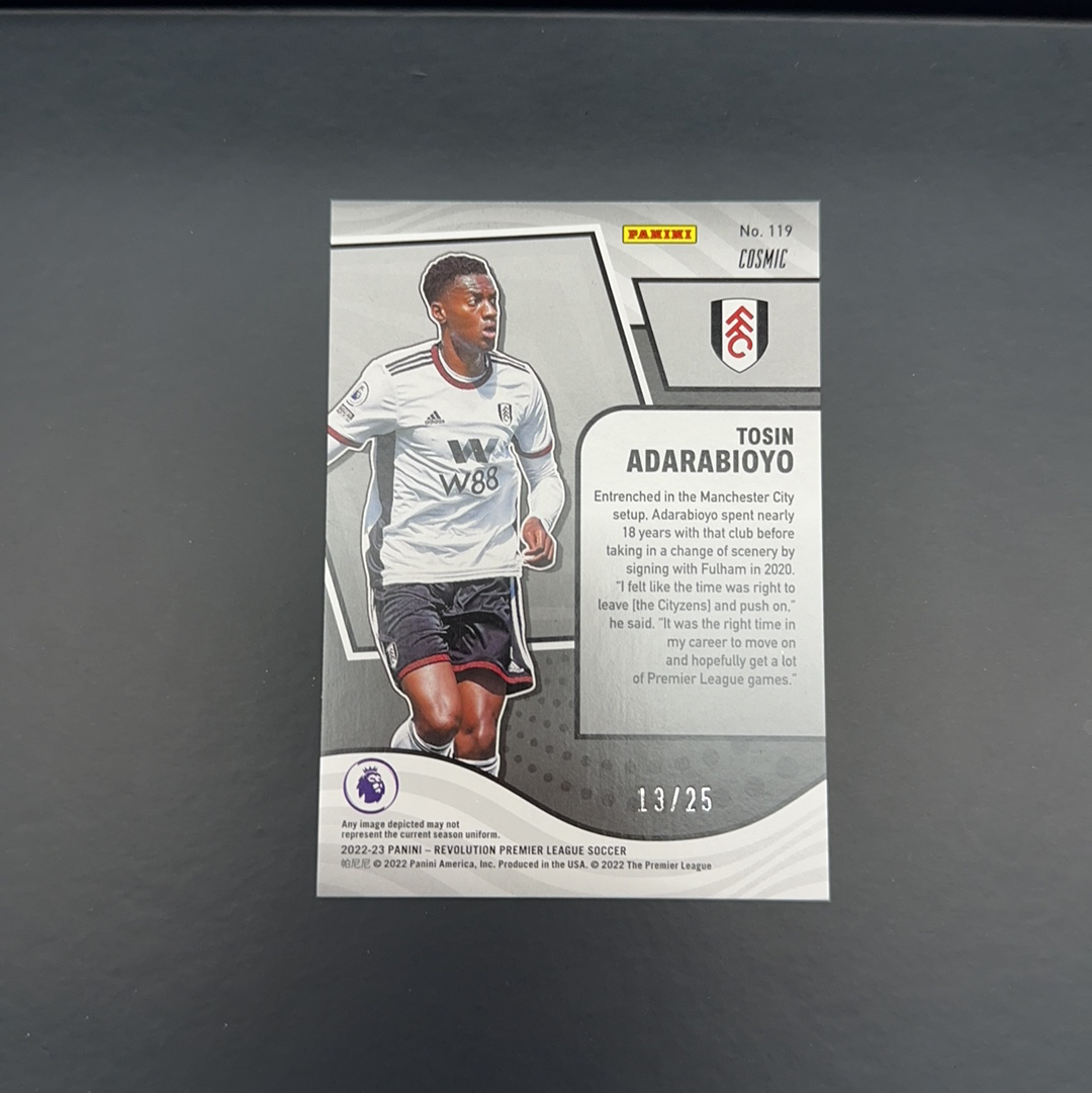 撸卡厮 Lukas 2022-23 Panini 革命 Revolution 富勒姆 阿达拉比奥约 Tosin Adarabioyo 13/25编行星折 大比例 潜力无限 专收必备(小卡特)