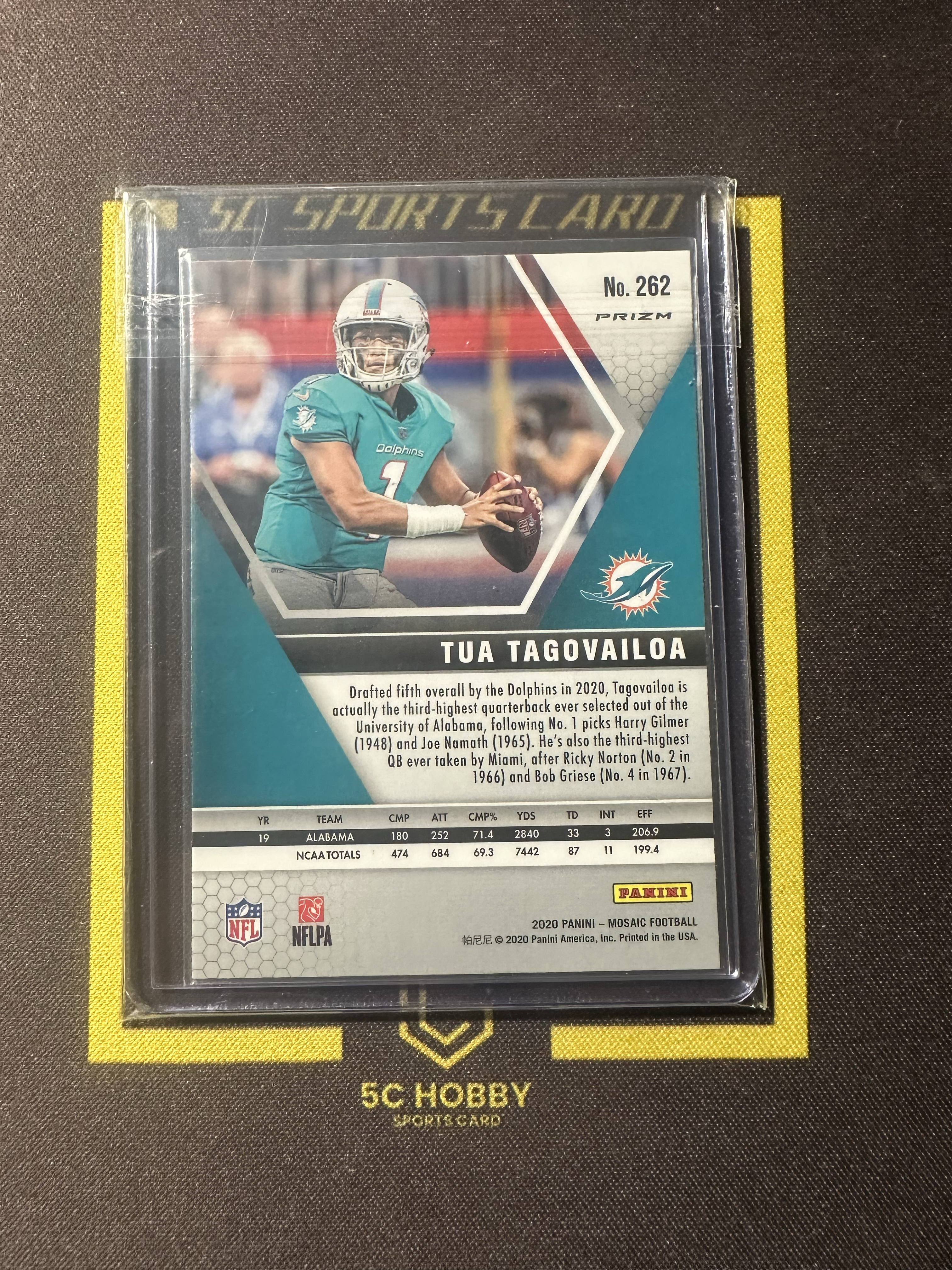 【主演出卡】 2020 橄榄球 马赛克 mosqic 海豚 新秀 Tua 图阿 新秀 绿马赛克折 RC