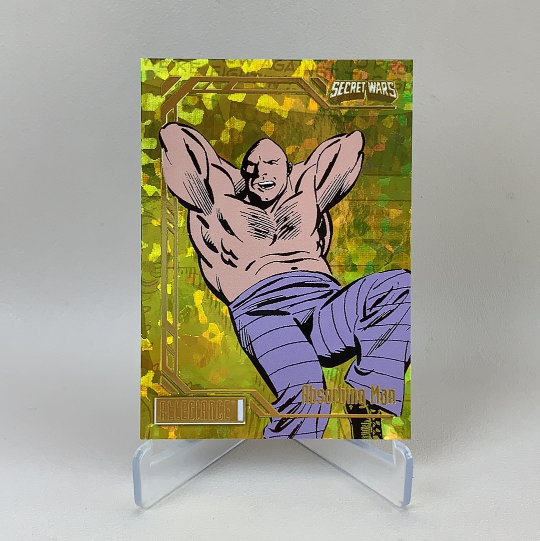 【弈卡代拍】2023 Upper Deck Marvel漫威 Secret Wars 秘密战争 特卡大比例 黄碎冰折 Absorbing Man 吸收人 104/149编 品相如图 凑套必备 真帕杰洛