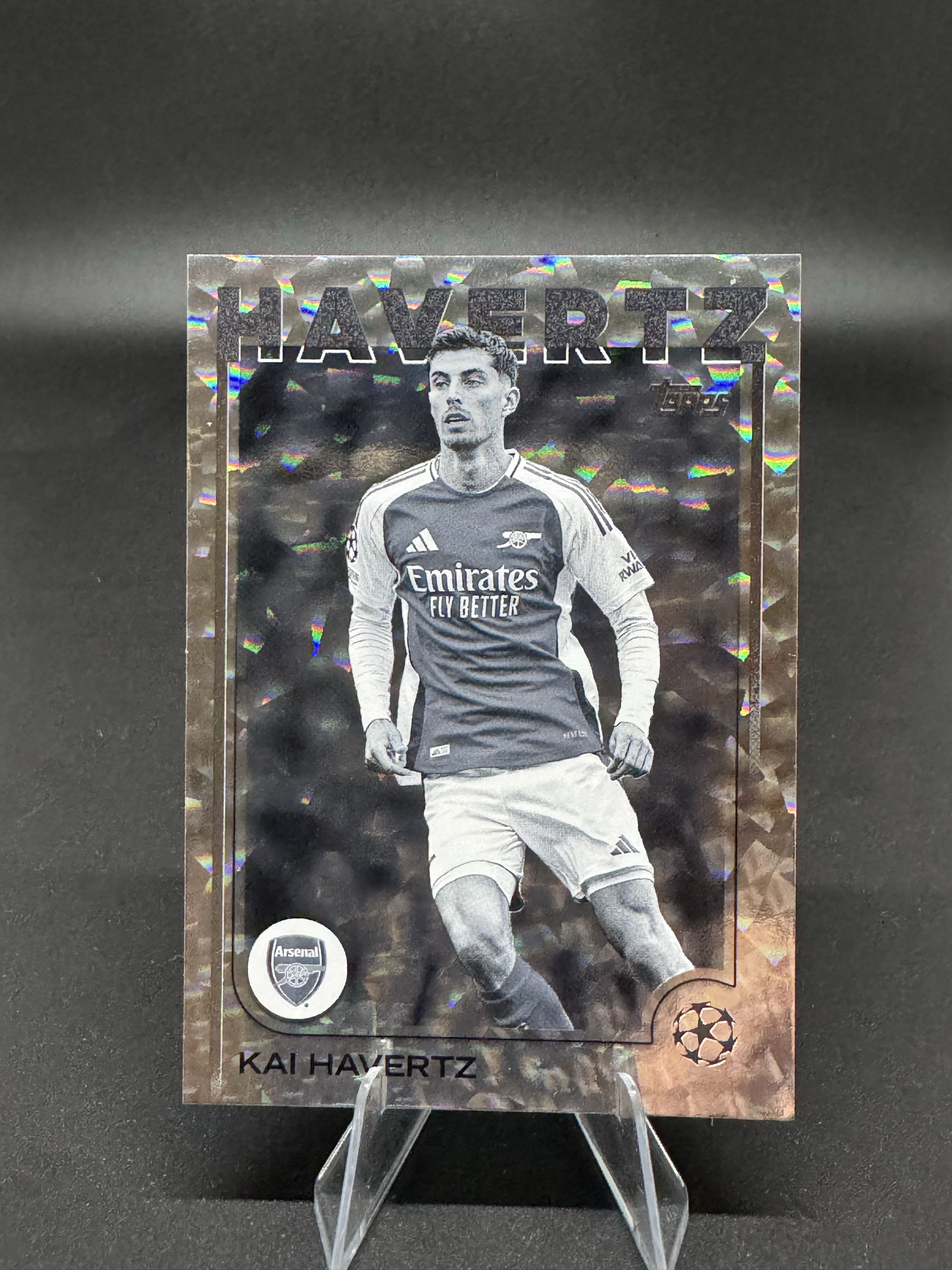 2025 Topps Chrome Kai Havertz 【蓉城拍卖】凯 哈弗茨 阿森纳 146/150编 欧战ucc 黑白碎冰折 德国 切尔西 赛文