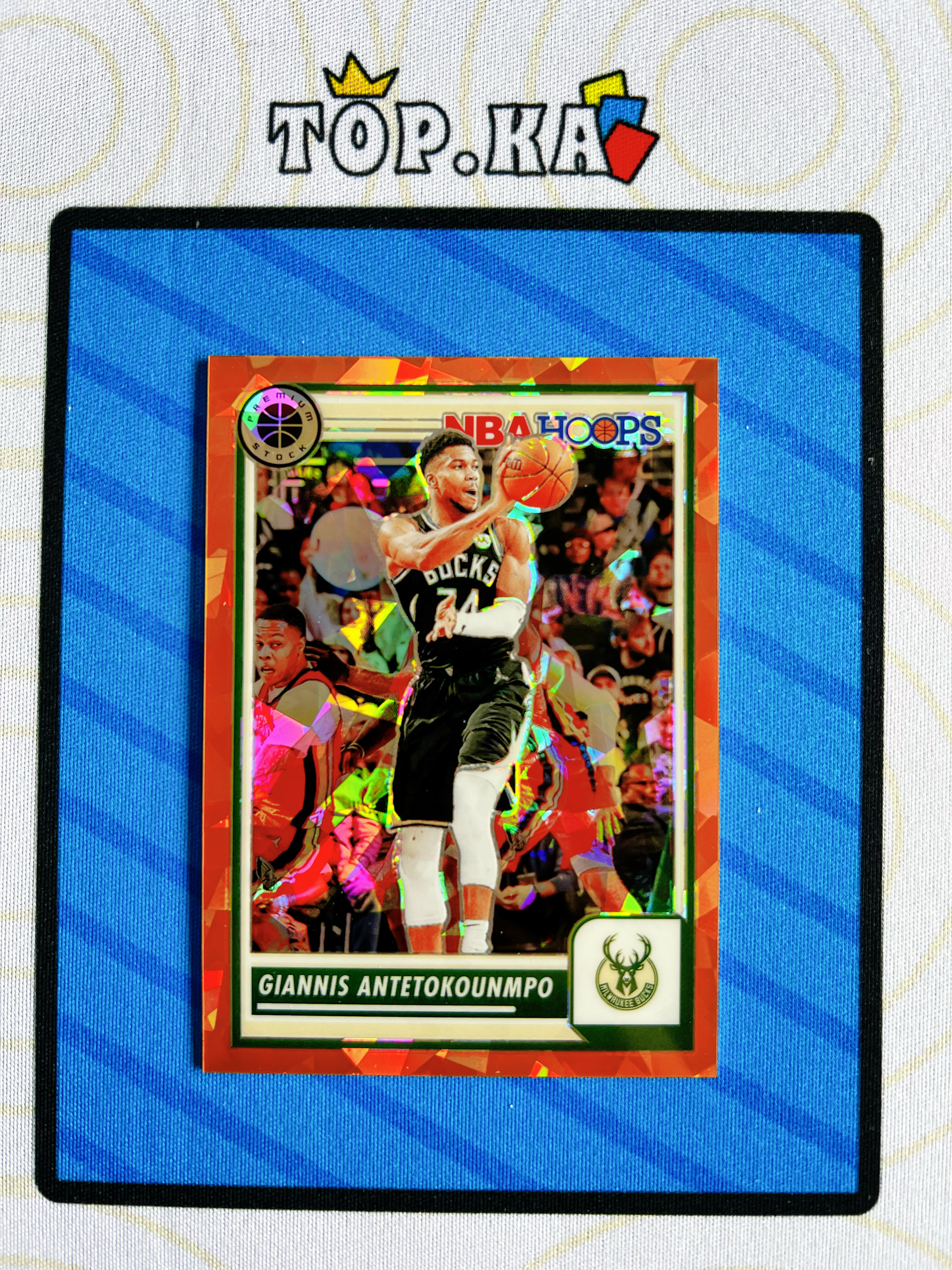 【顶尖卡社】2023-24 Panini Hoops 雄鹿 Antetokounmpo 字母哥 阿德托昆博 橙碎冰折 010/125编 希腊怪兽 详情看描述 卡品如图【凯里】