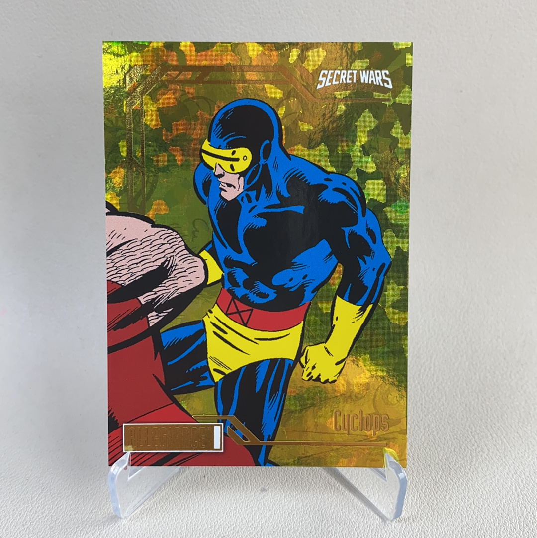 【弈卡代拍】 2023 Upper Deck Marvel 漫威 MCU Allegiance 秘密战争 特卡 黄碎冰折 镭射眼 Cyclops 30/149编 品相如图 凑套必备 无理