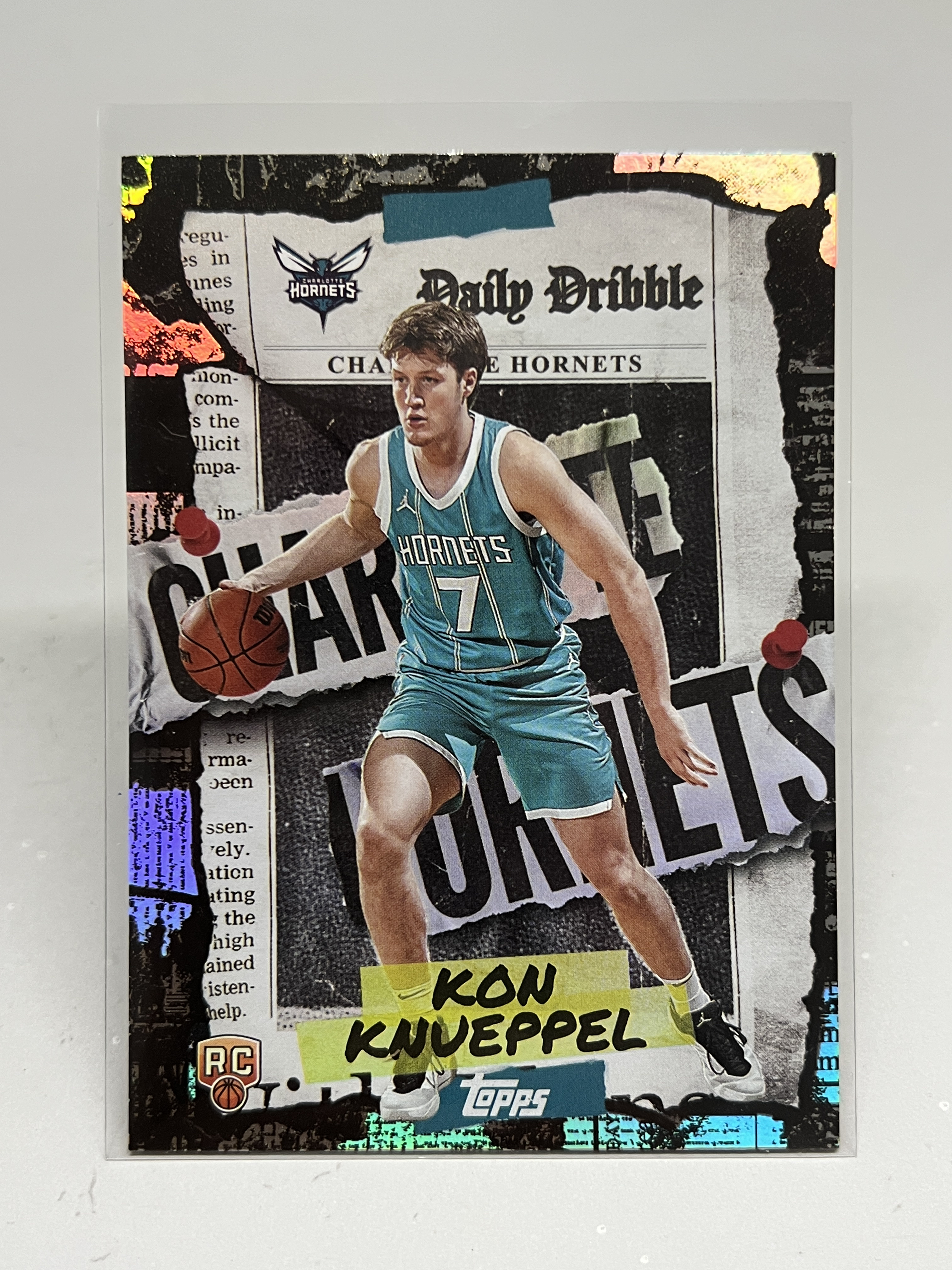 2025 Topps Flagship Kon Knueppel RC Daily Dribble【挂机拍卖】新秀 康·克尼普尔 黄蜂 #34 日报特卡 折射 卡品如图 收藏 凑套