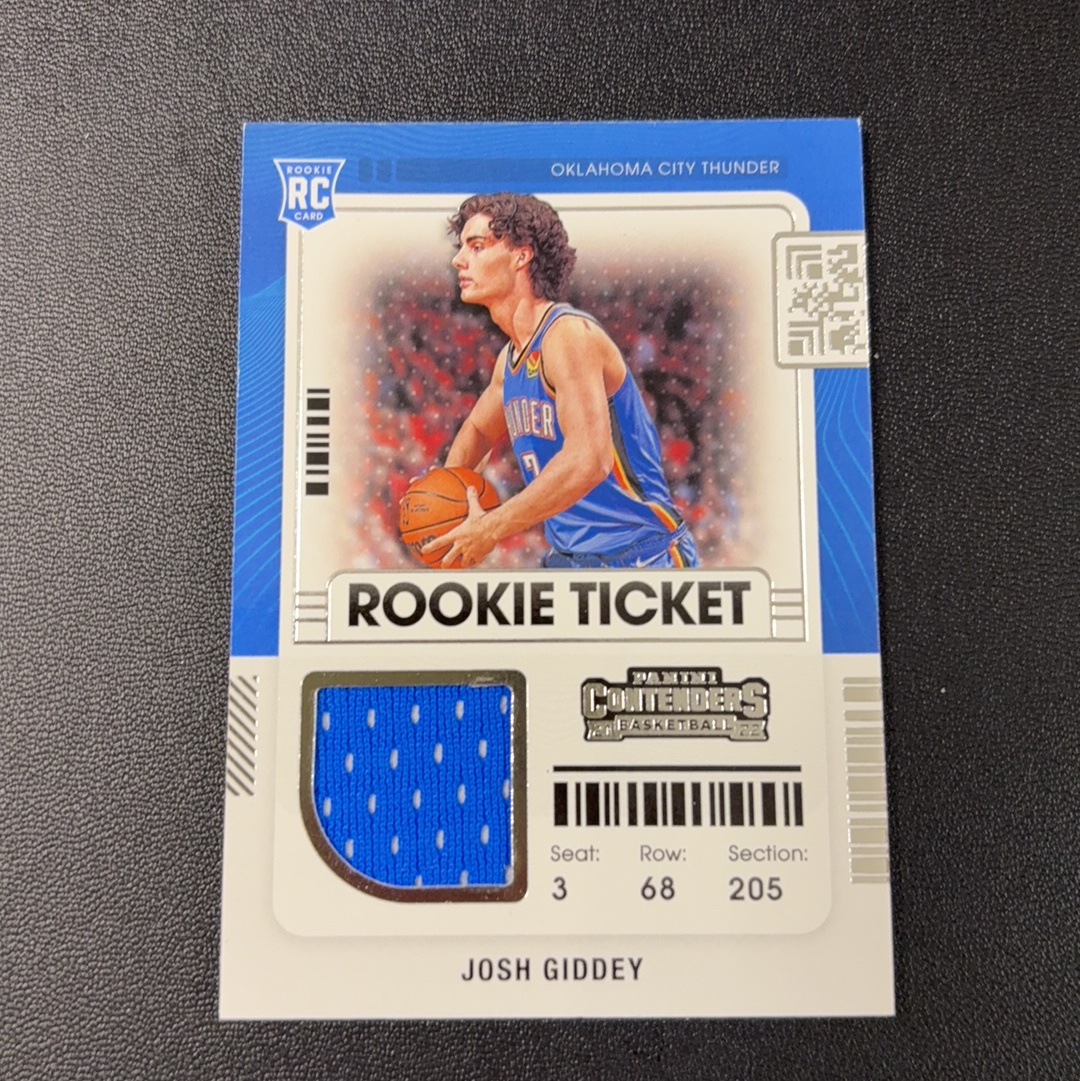 2021-22 Contenders Josh Giddey RC 物料 球衣 球票 新秀卡 约什 吉迪 雷霆时期 专收必备 文班亚马 库里 詹姆斯 东契奇 rookie