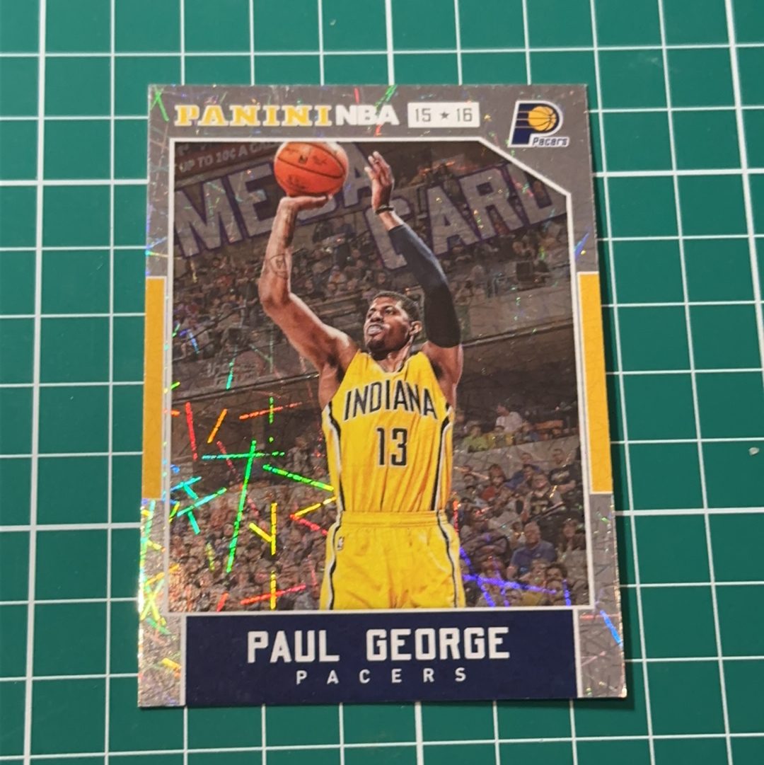 2015-16 Panini Americana Paul George S.p.a. 保罗乔治 泡椒 烟花折射 折射特卡 精美选图 十年老卡 绝版卡 稀有大比例 折角小坑