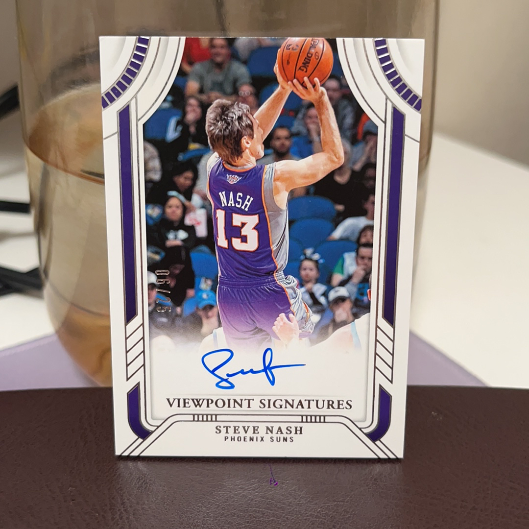 2024-25 Panini National Treasures Steve Nash 史蒂夫 纳什 太阳 国宝 25编 签字 卡签 Viewpoint 视角签 关键得分 卡品如图