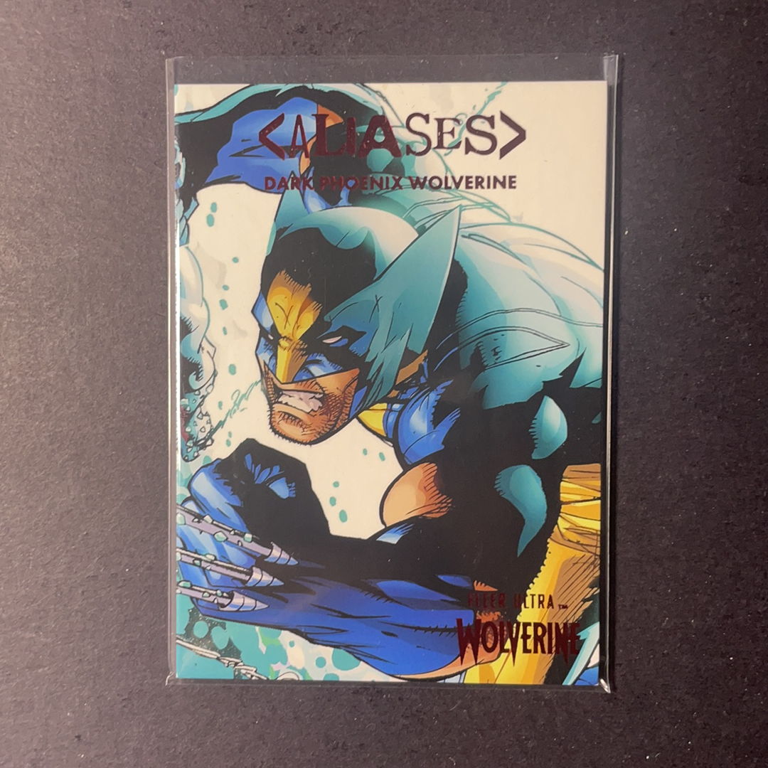 2024 Fleer Marvel (MCU) Ultra金刚狼 金刚狼 黑暗凤凰之力金刚狼 金刚狼化名绰号特卡红平行74编 序号A-18 2024 漫威Fleer Ultra金刚狼系列 粉条代拍