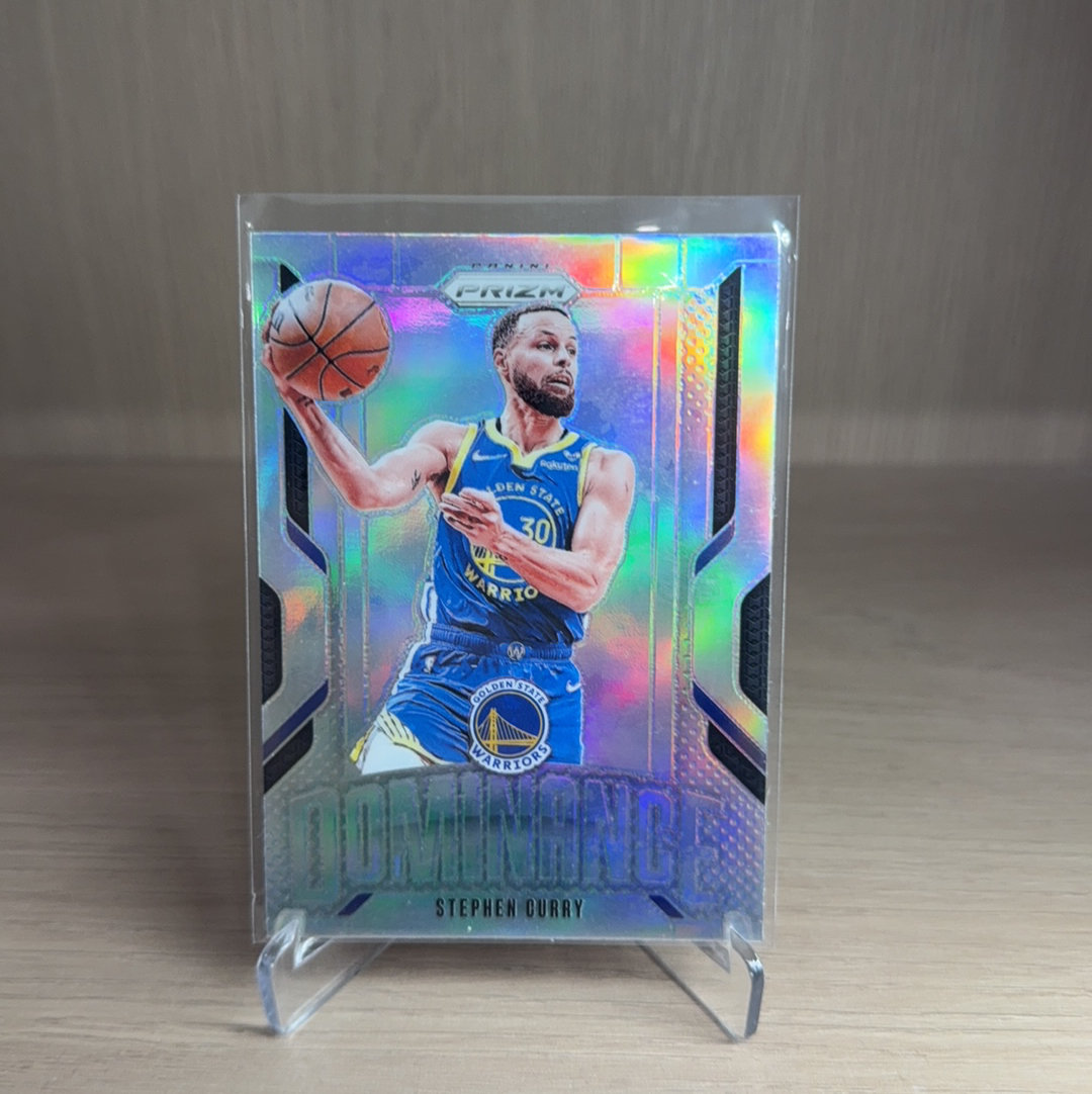 2024-25 Panini Prizm Stephen Curry 【拍卖】 PZ DOMINANCE 统治特卡 勇士 斯蒂芬 库里 银折 卡品如图 值得收藏!!