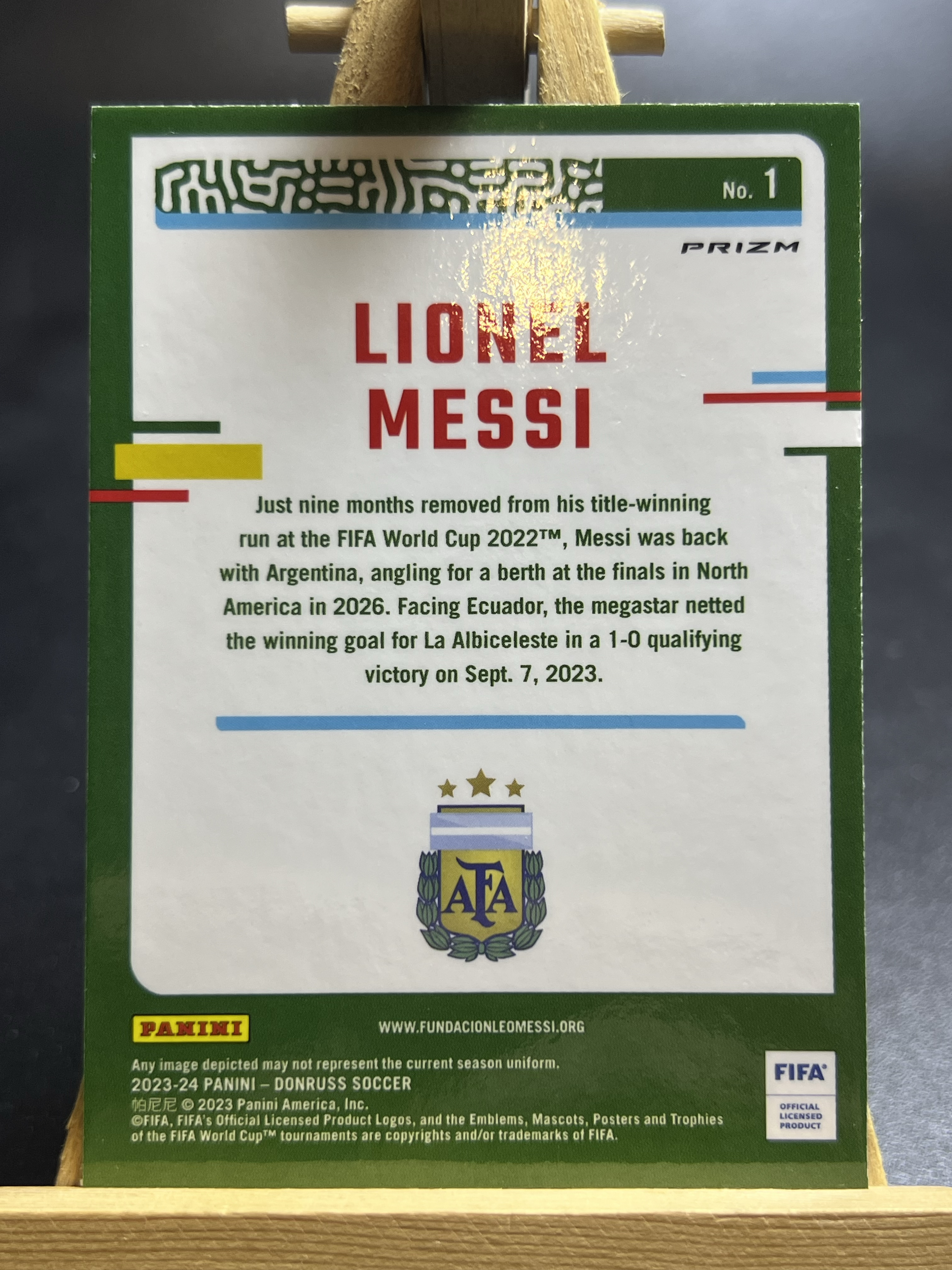 2023-24 Panini Donruss Lionel Messi FIFA 杜蕾斯optic 阿根廷 利昂内尔 梅西 银折 梅球王 巴萨 大巴黎 迈阿密 李哥 叉叉拍卖