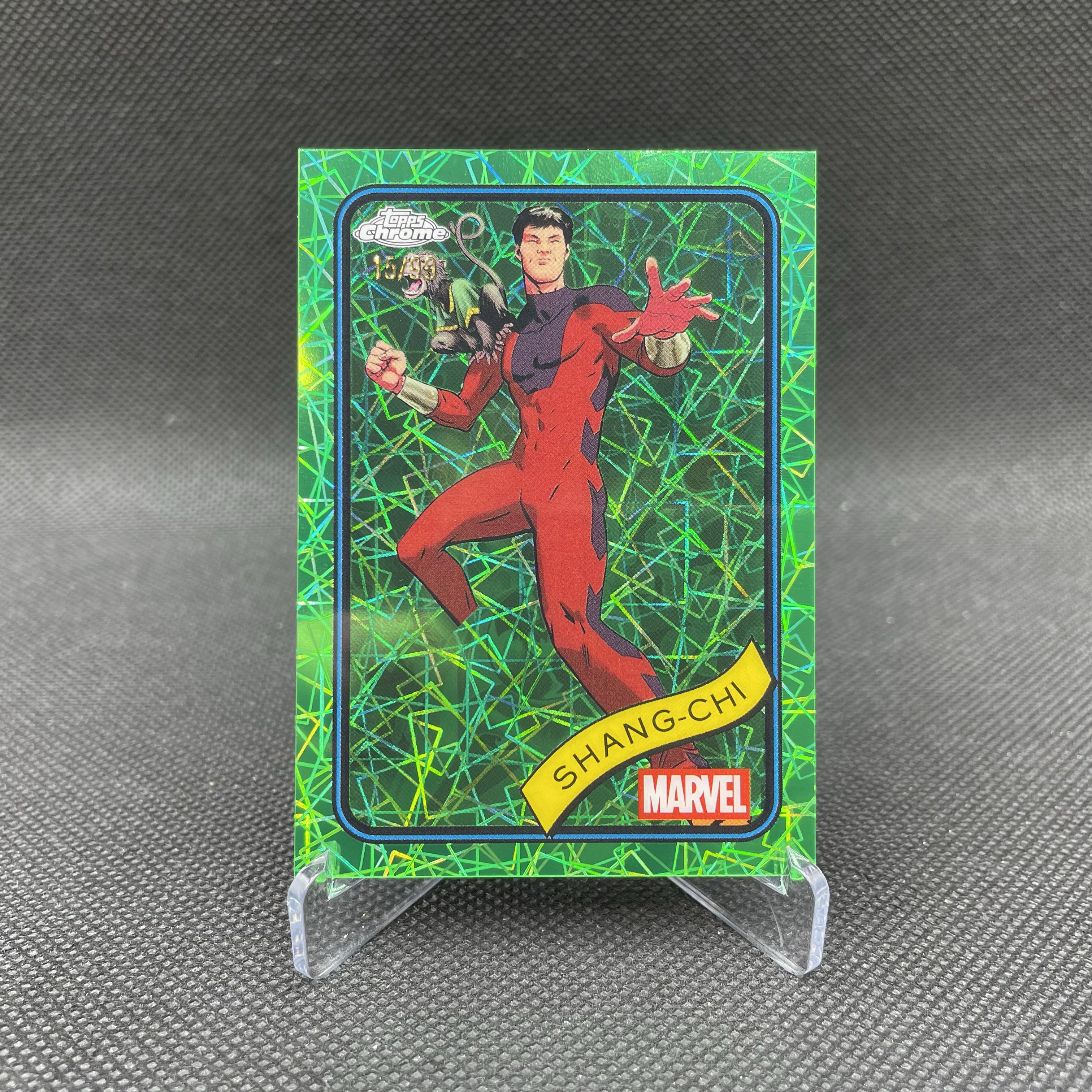 2025 Topps Chrome Spider-Girl 【无界代卖】Marvel(MCU)漫威 尚气 上气 15/99编 绿折 绿镭射折 品如图 不累计 ZY