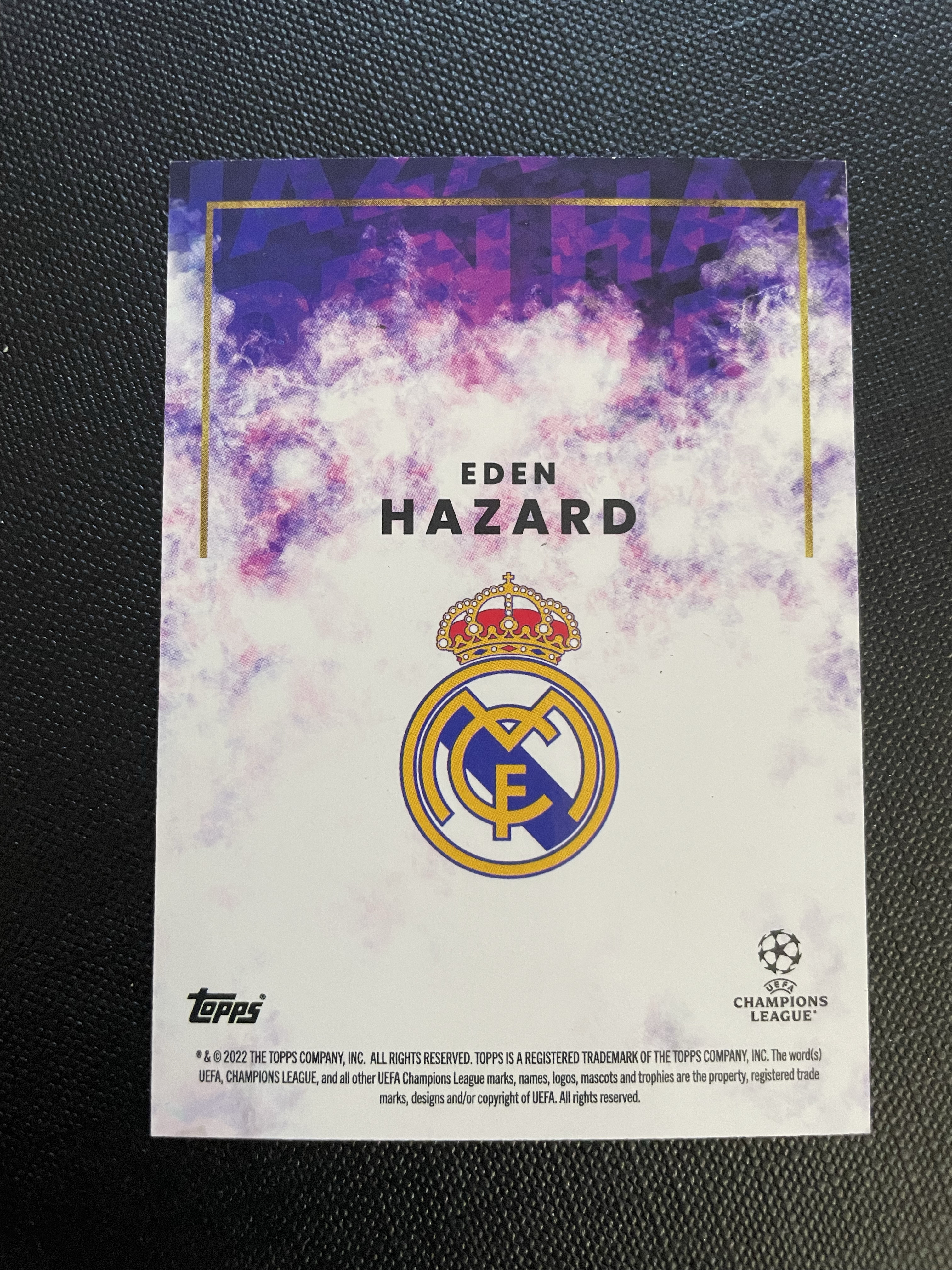 2022 Topps Mourinho Eden Hazard 【hellfire拍卖】topps 穆里尼奥白金盒 皇马 比利时 阿扎尔 base 轻微白边介意勿拍 YN