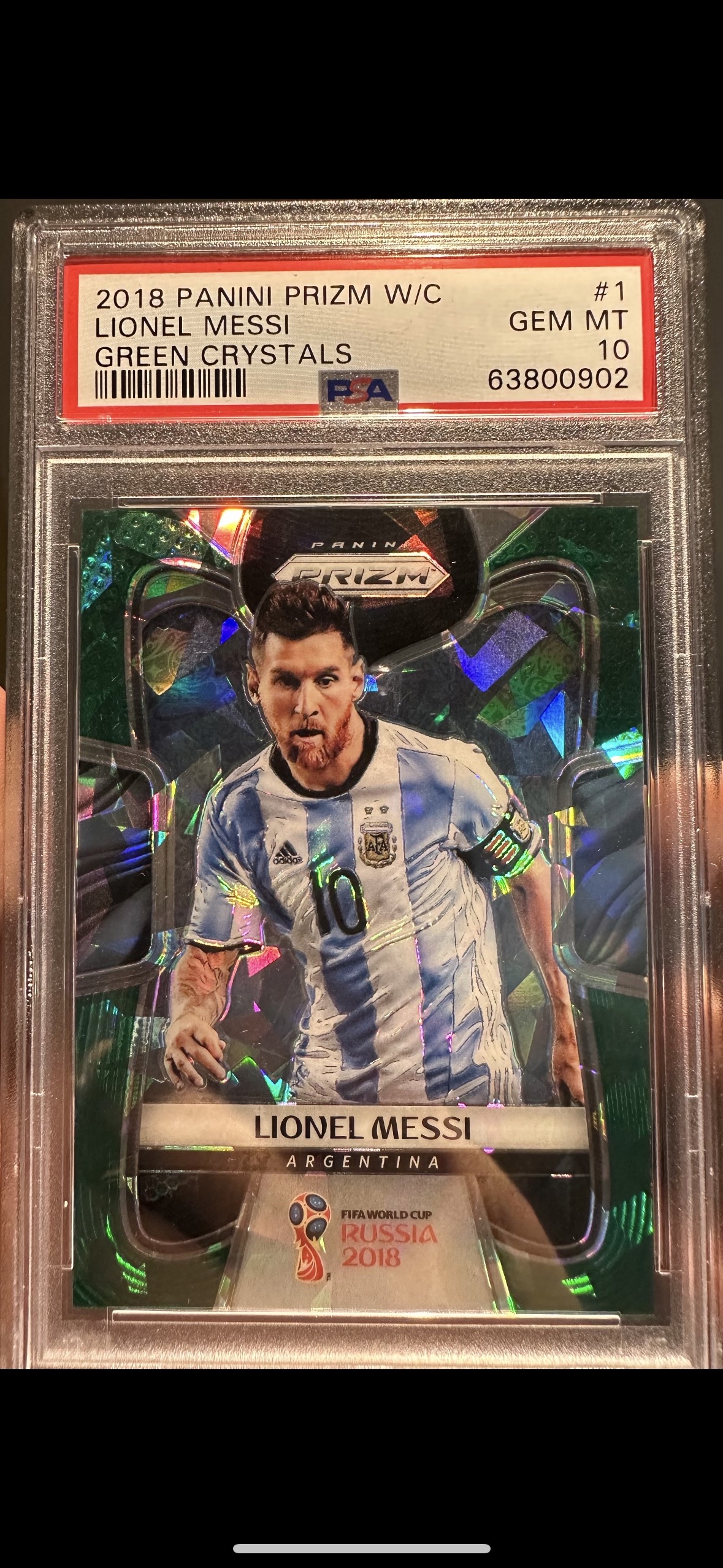 2018 Panini World Cup Prizm Lionel Messi 世界杯最经典的绿碎冰25编，梅西球王阿根廷巴萨巴黎国王。球王 ...