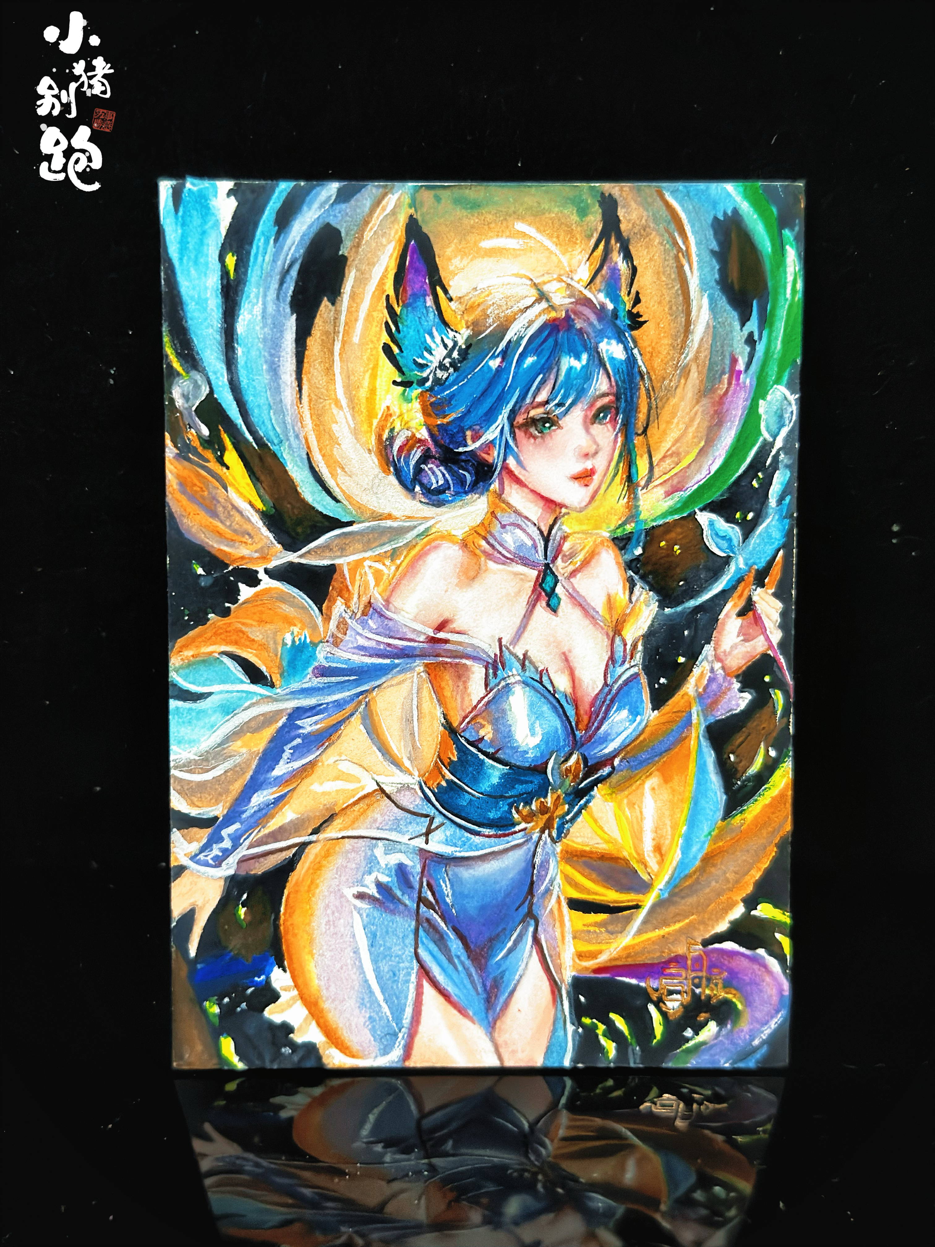 〖小猪别跑hit手绘〗【画师:初一】 类型:1/1 亲签 手绘卡 sketch card 上架手绘卡为工作室出品,画师亲笔所绘,并非印刷卡,本店上架时间通常为周三或周六,请老板们多关注!