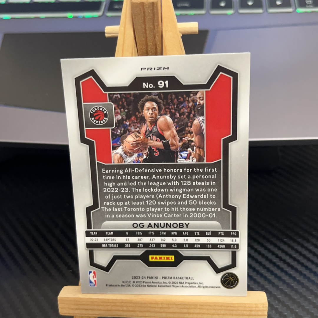 2023-24 Panini Prizm OG Anunoby OG 阿奴诺比 猛龙 银折 折射 prizm系列 pz 卡品如图 凑图必备 值得收藏!免费代卖!