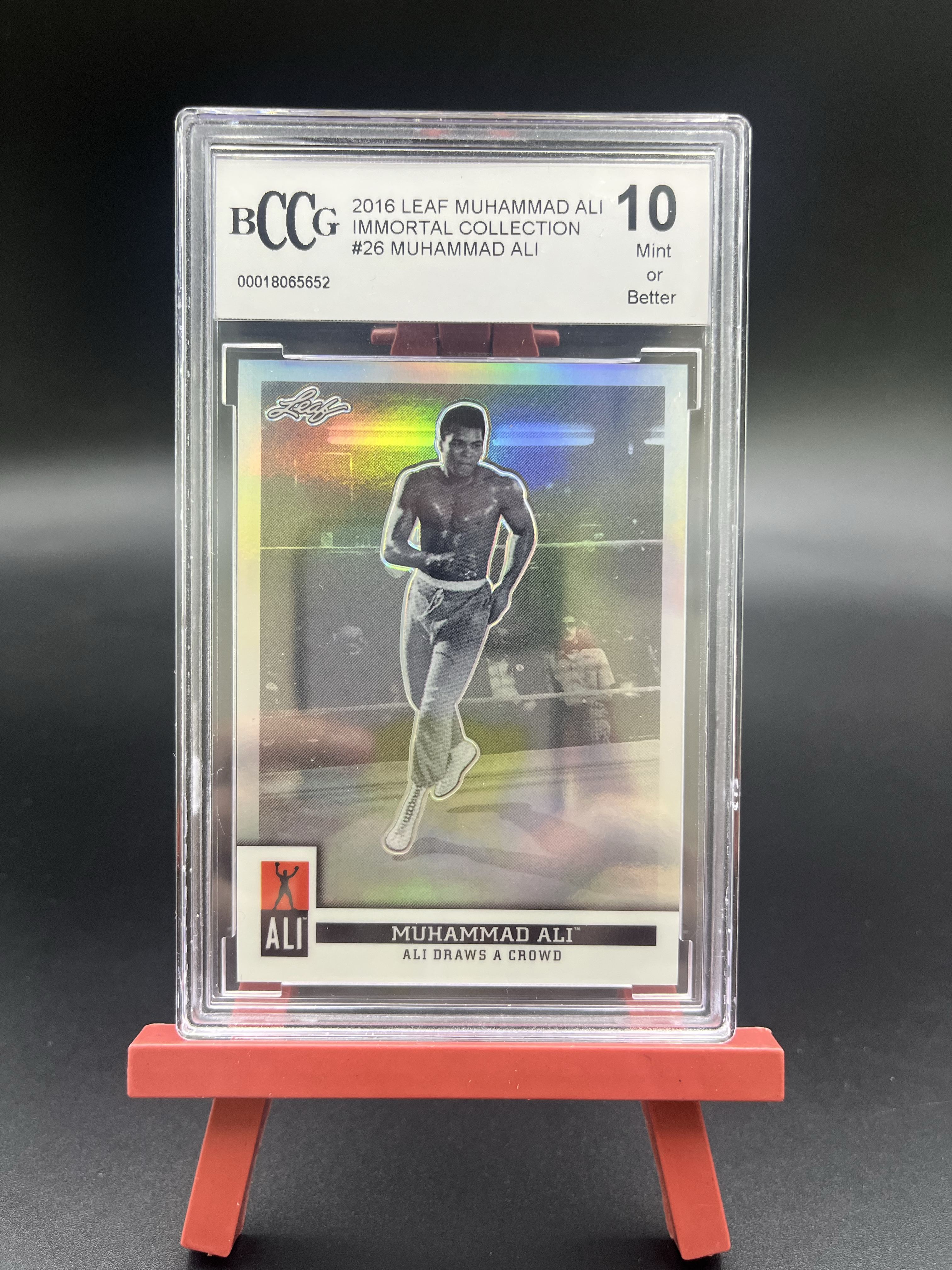 2016 Leaf Muhammad Ali 拳王 穆罕默德阿里 银折 折射 BCCG10分评级卡 CU22