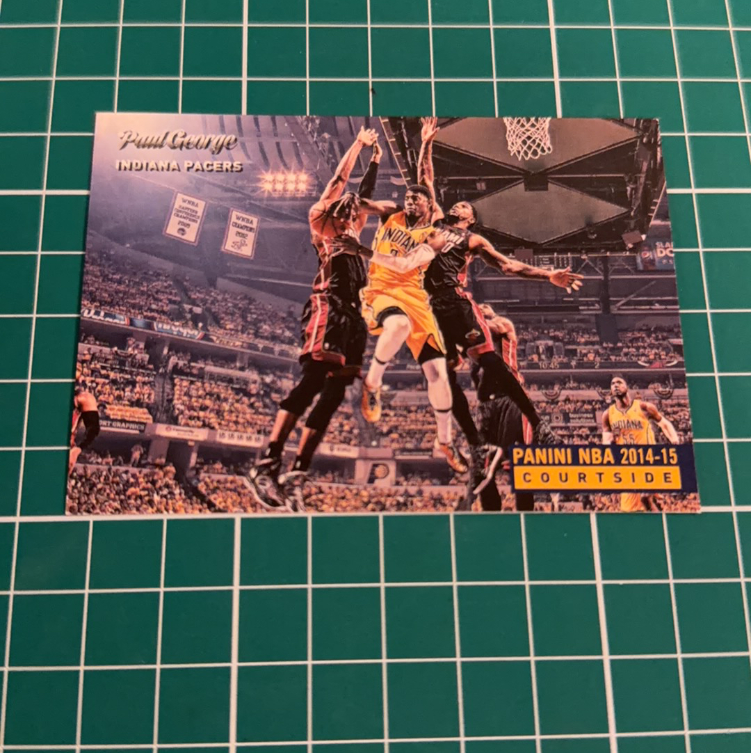 2014-15 Panini Americana Paul George S.p.a. 保罗乔治 泡椒 横版特卡 场边 courtside 精美选图 多年老卡 绝版卡 稀有大比例