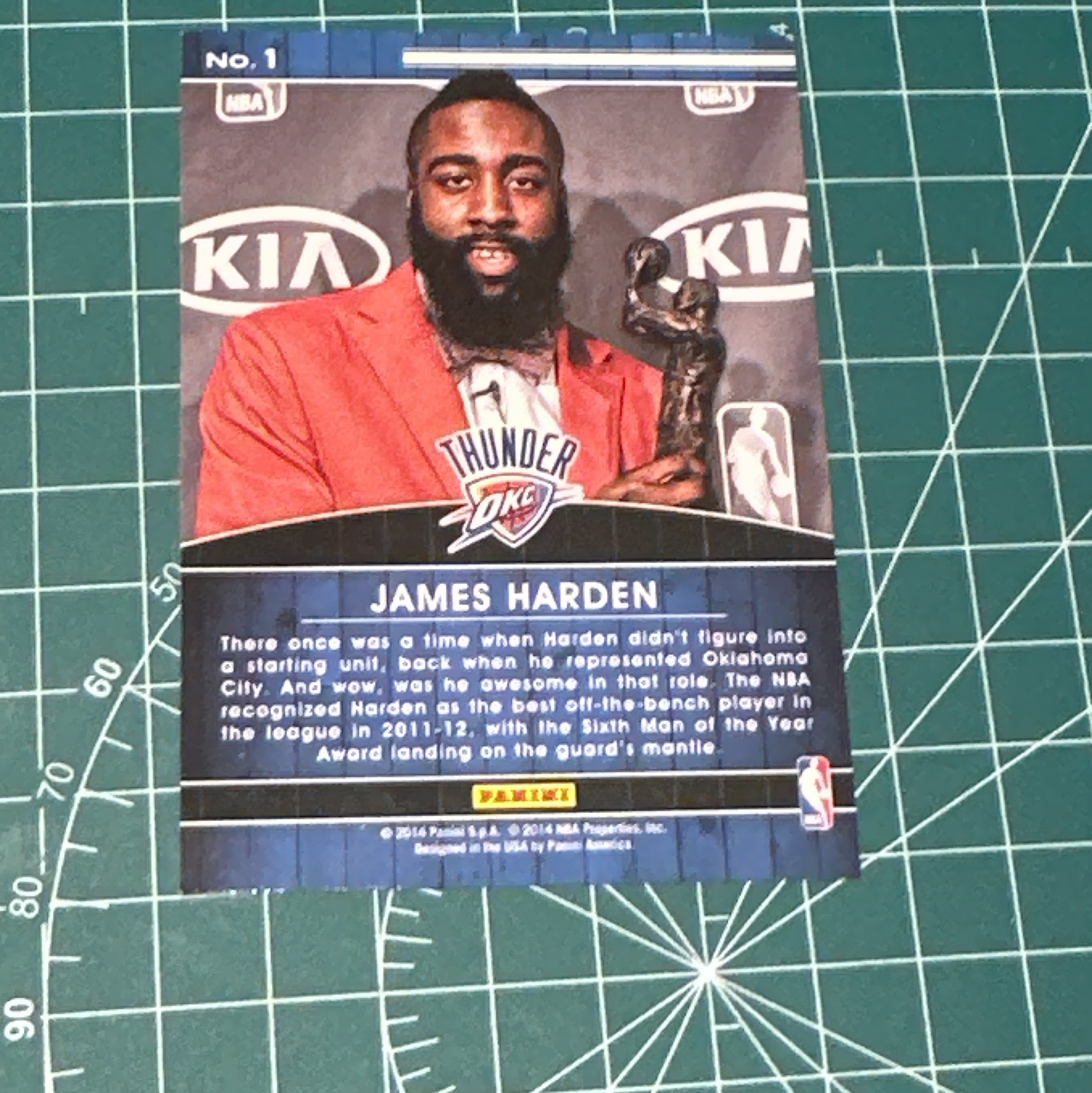 2014-15 Panini Americana James Harden S.p.a. 詹姆斯哈登 2011-12最佳第六人 大胡子 捧杯特卡 荣誉特卡 十年老卡 绝版卡 稀有大比例 收藏必备 划伤