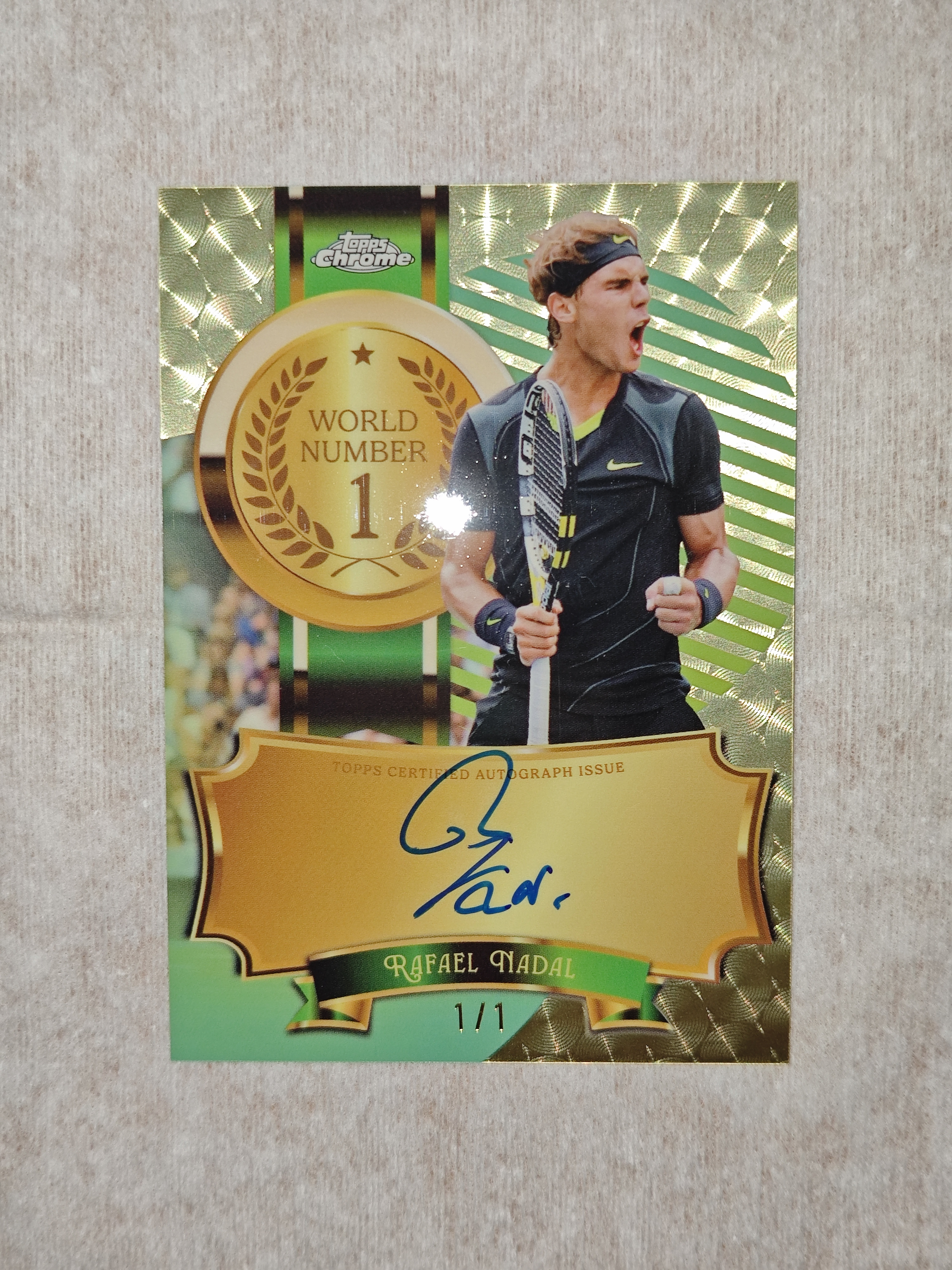 2025-26 Topps Chrome Rafael Nadal 【杨过拍卖】网球TC 拉斐尔 纳达尔 爆金折 1/1编 签字 卡签 世界第一特卡 纳豆 全满贯得主 一代传奇巨星 顶级好卡 欢迎议价